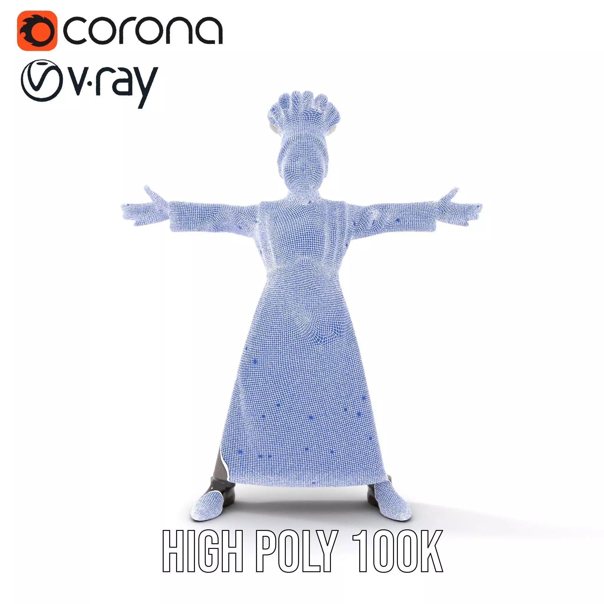 Young Chef Attire model pack Low-poly 3D model_29