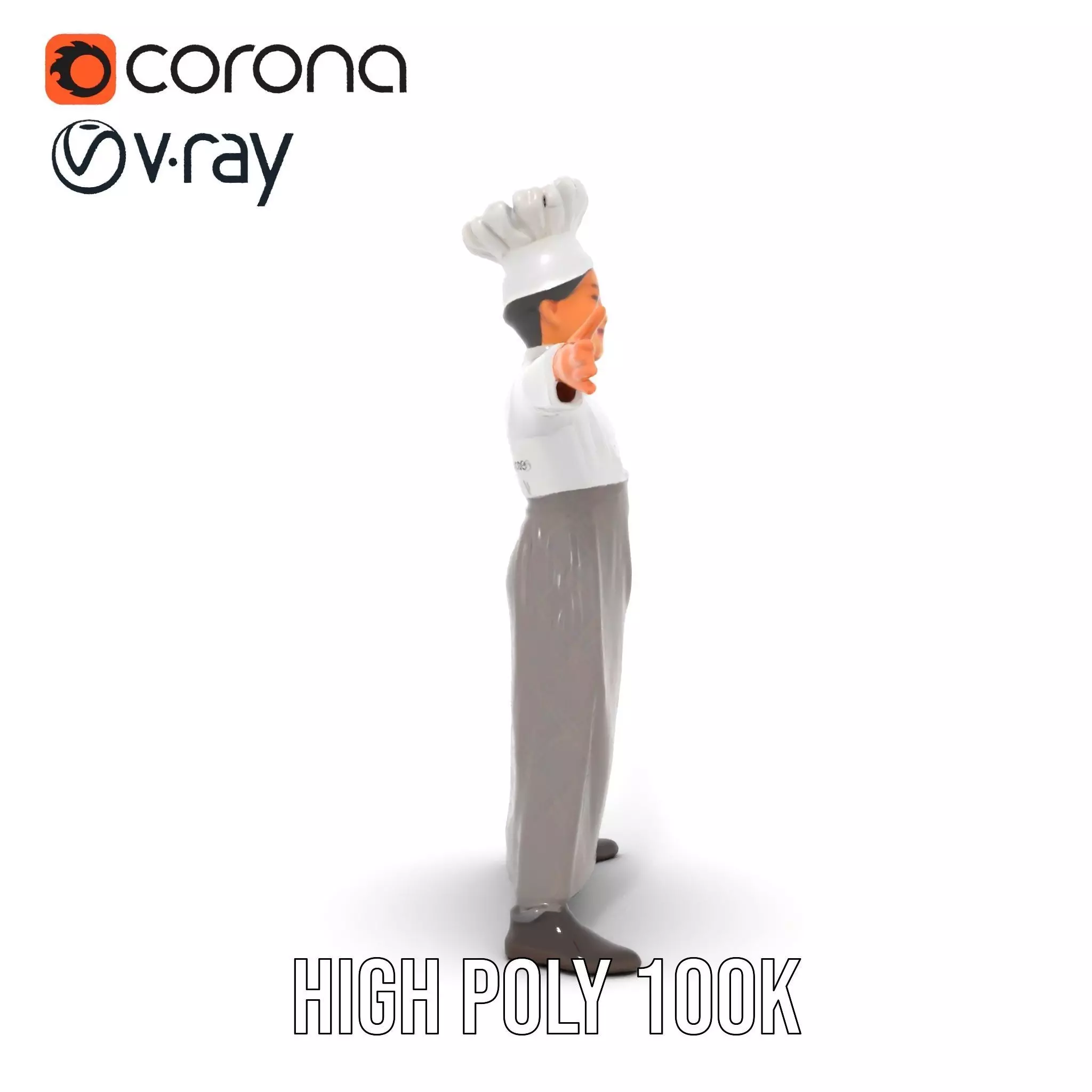 Young Chef Attire model pack Low-poly 3D model_32