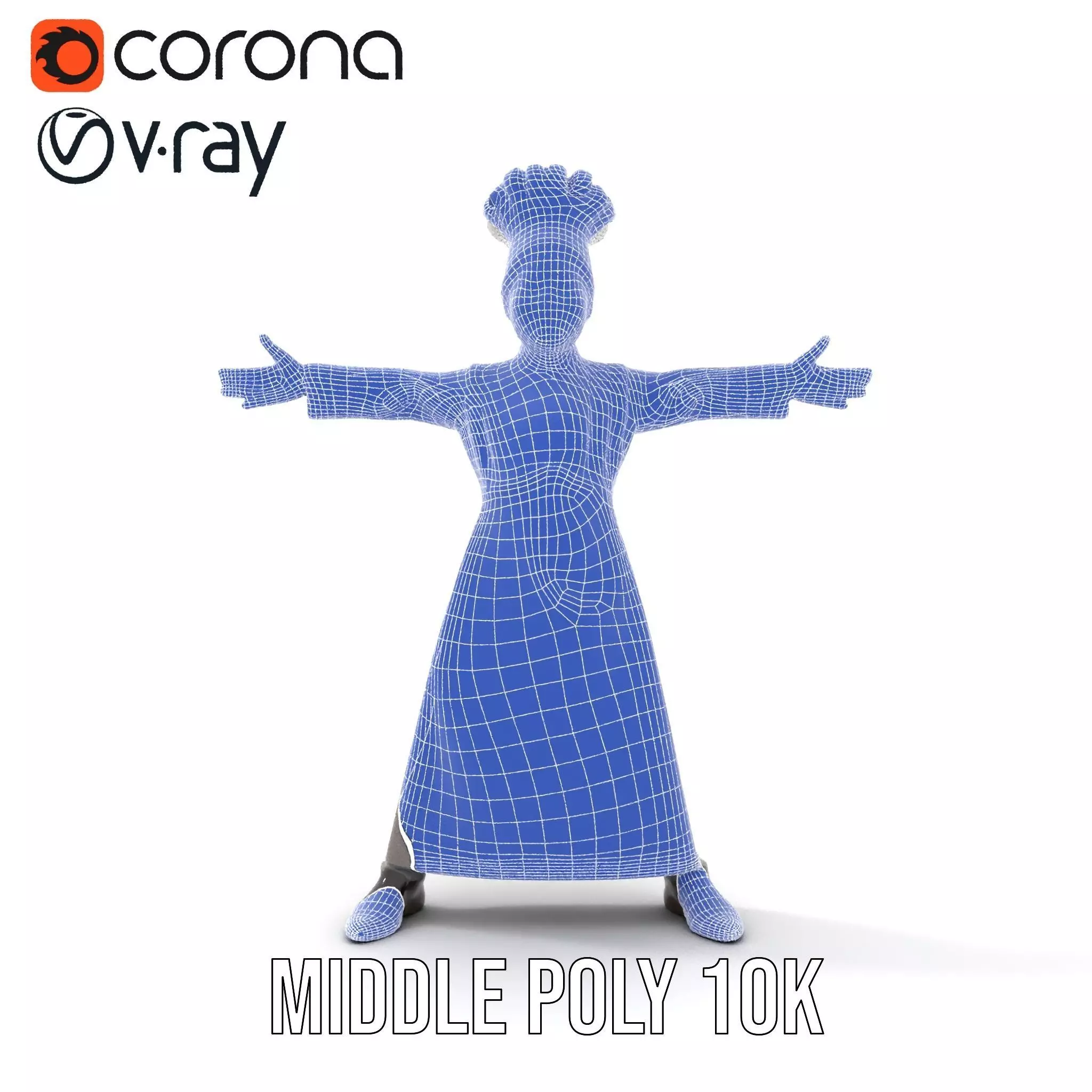 Young Chef Attire model pack Low-poly 3D model_30