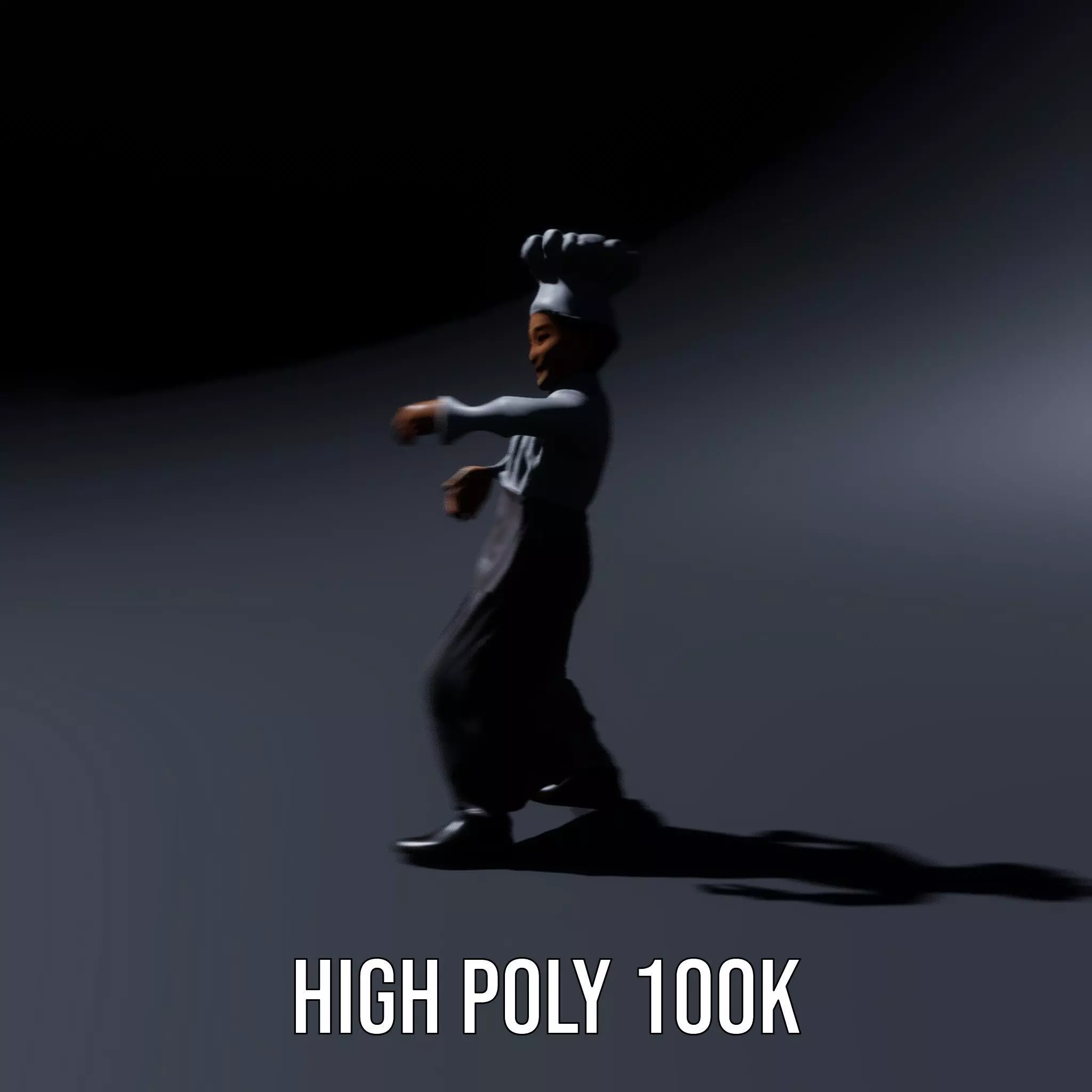 Young Chef Attire model pack Low-poly 3D model_12