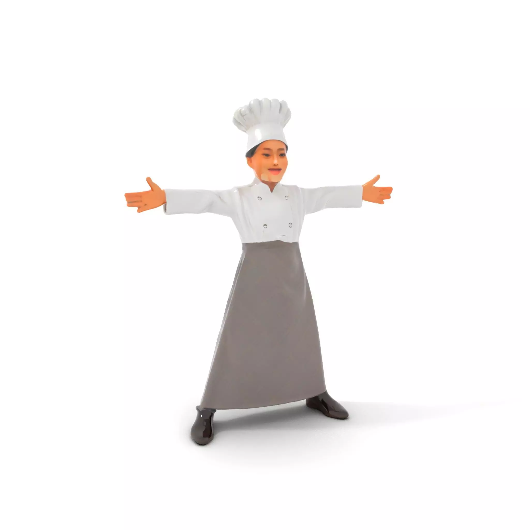 Young Chef Attire model pack Low-poly 3D model_0