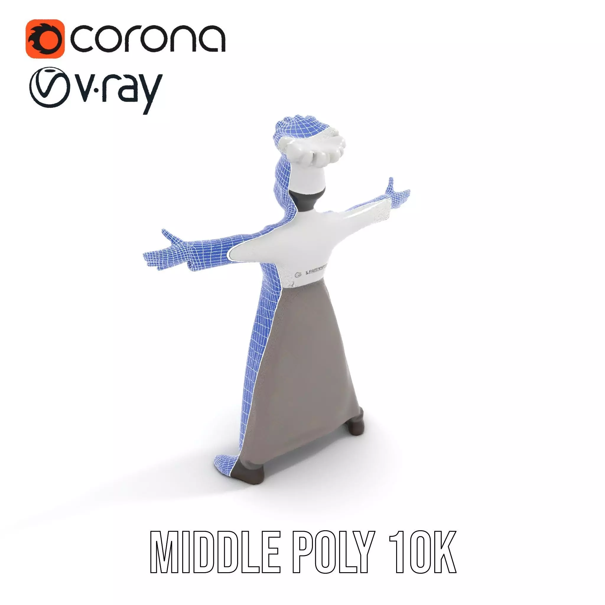 Young Chef Attire model pack Low-poly 3D model_18