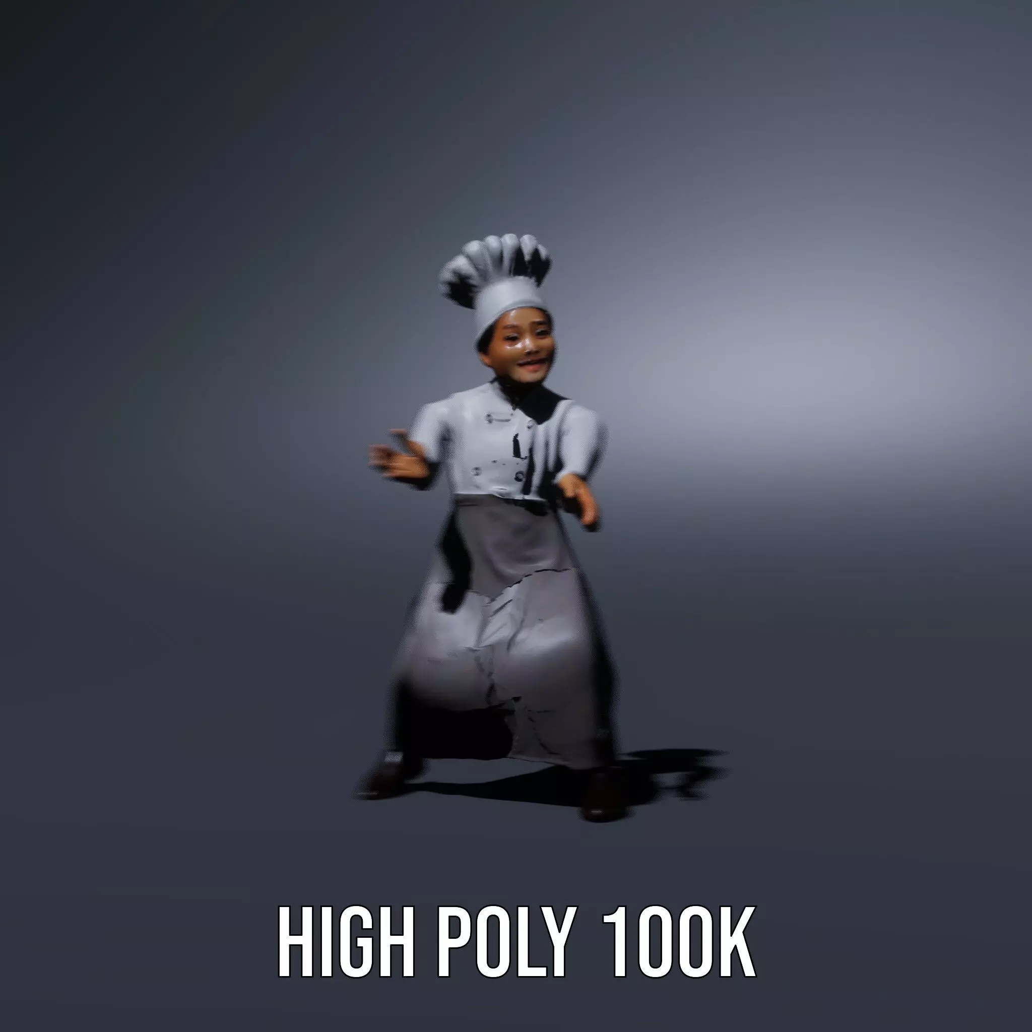 Young Chef Attire model pack Low-poly 3D model_9