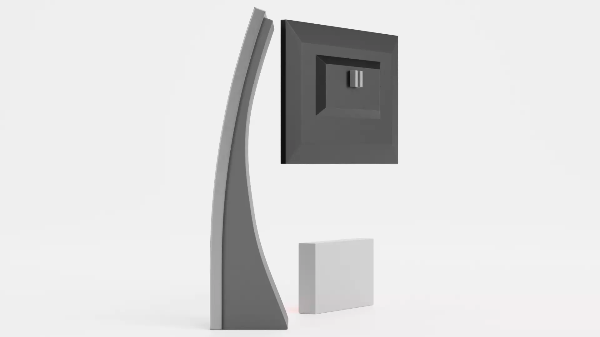 Queue Management System Low-poly 3D model_3