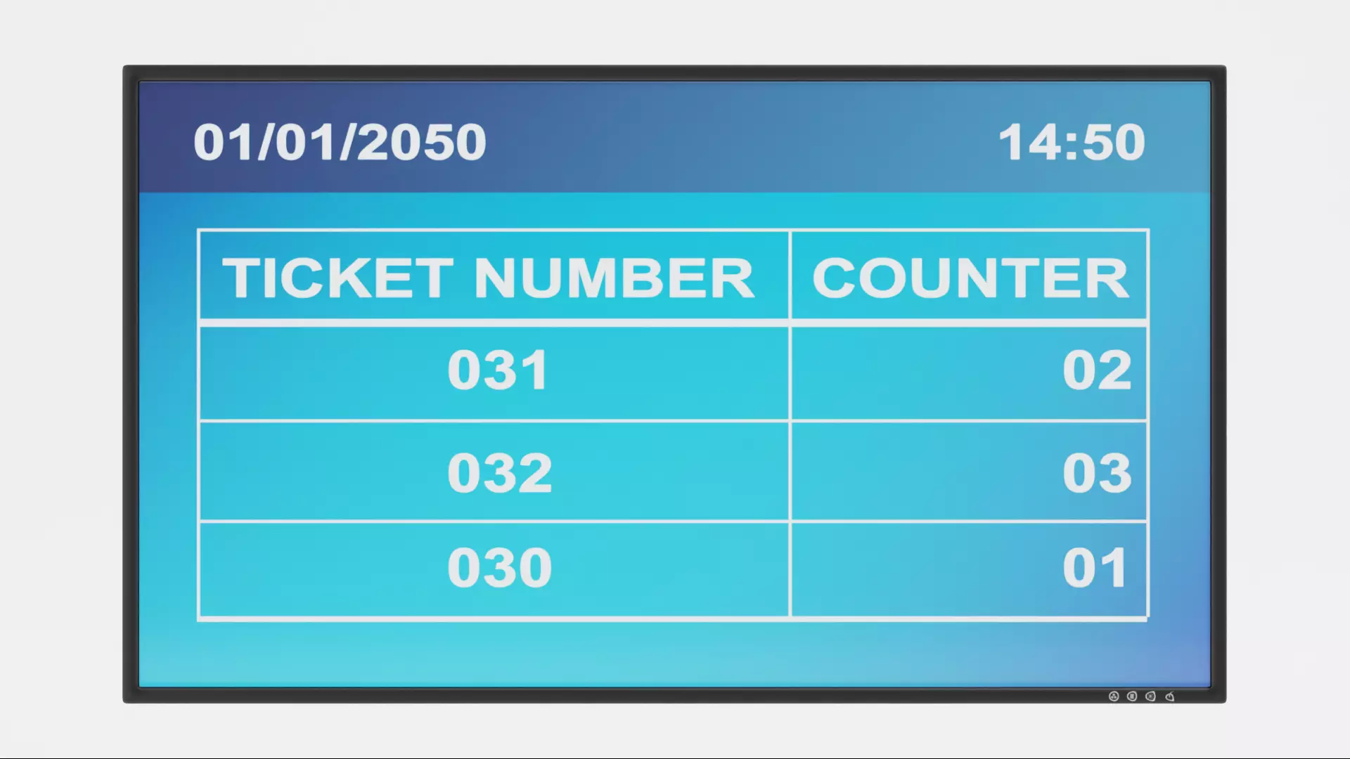 Queue Management System Low-poly 3D model_7
