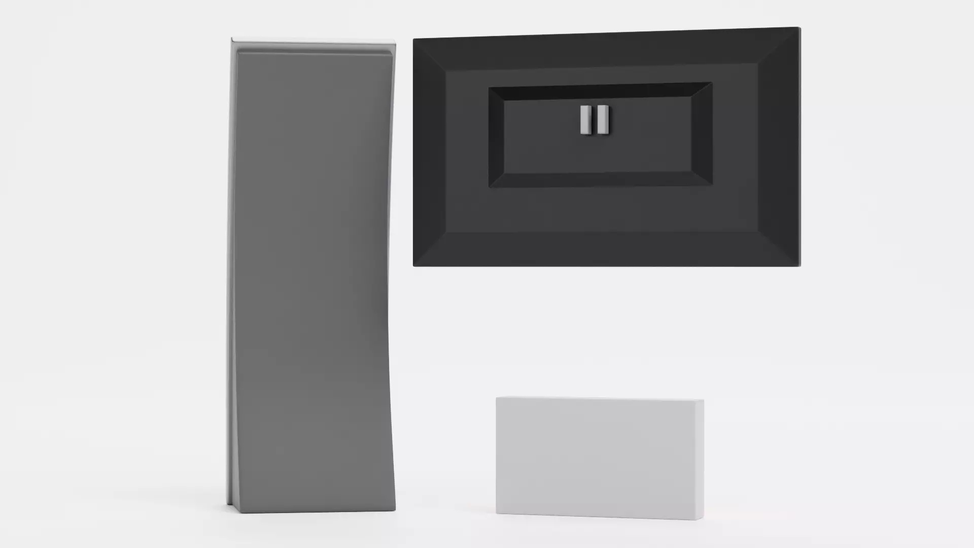 Queue Management System Low-poly 3D model_2