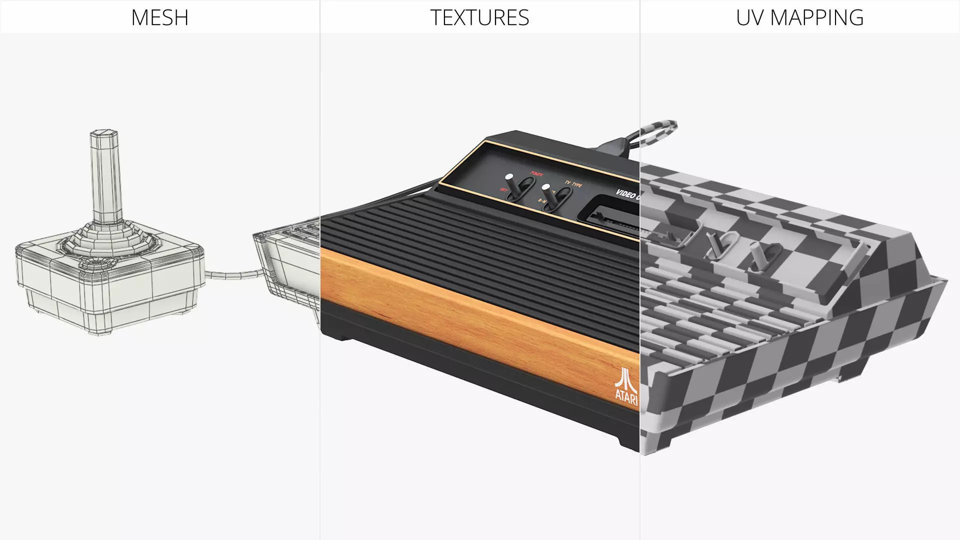 Retro Game Console Atari 2600 3D model_5