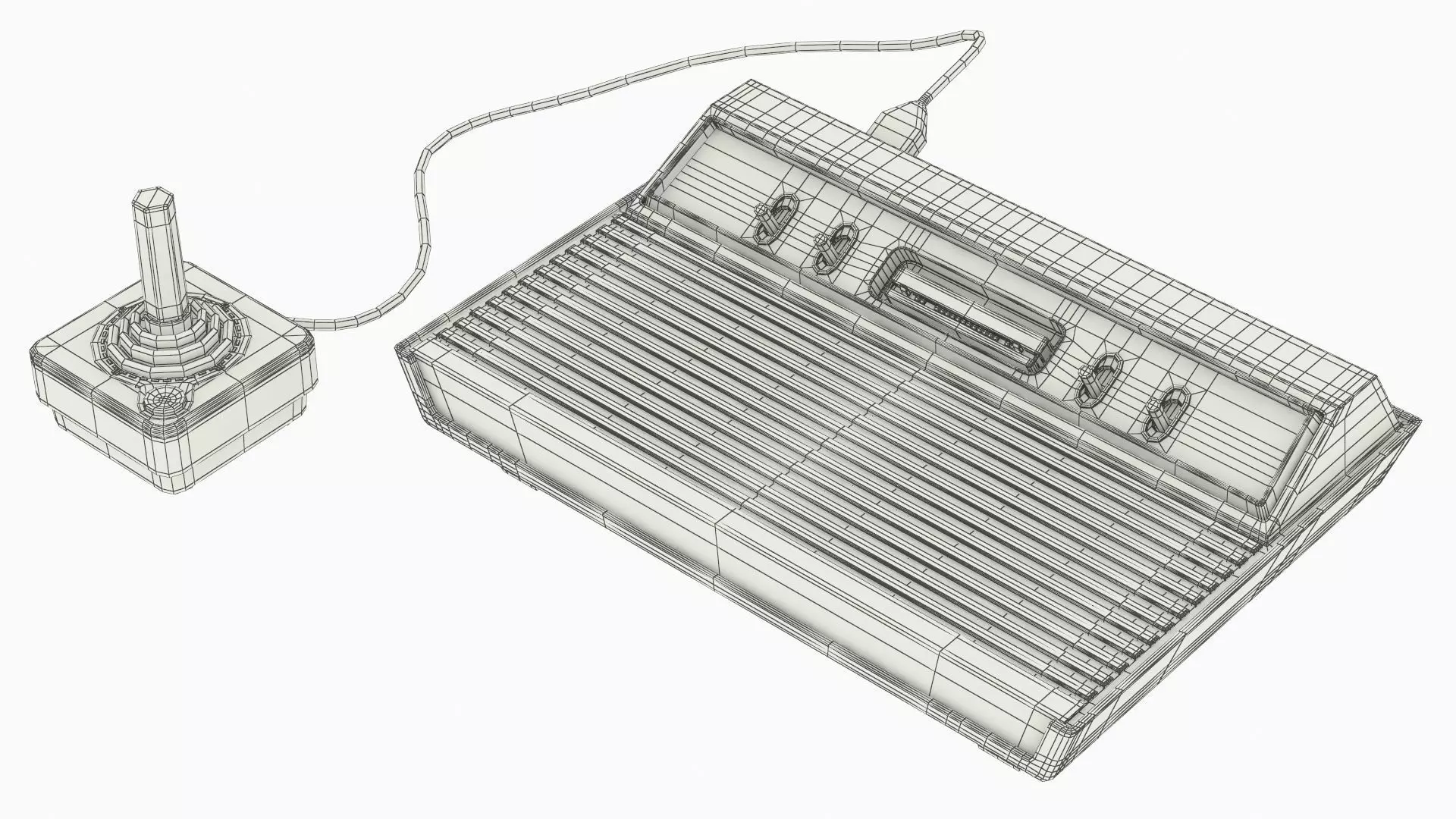 Retro Game Console Atari 2600 3D model_8