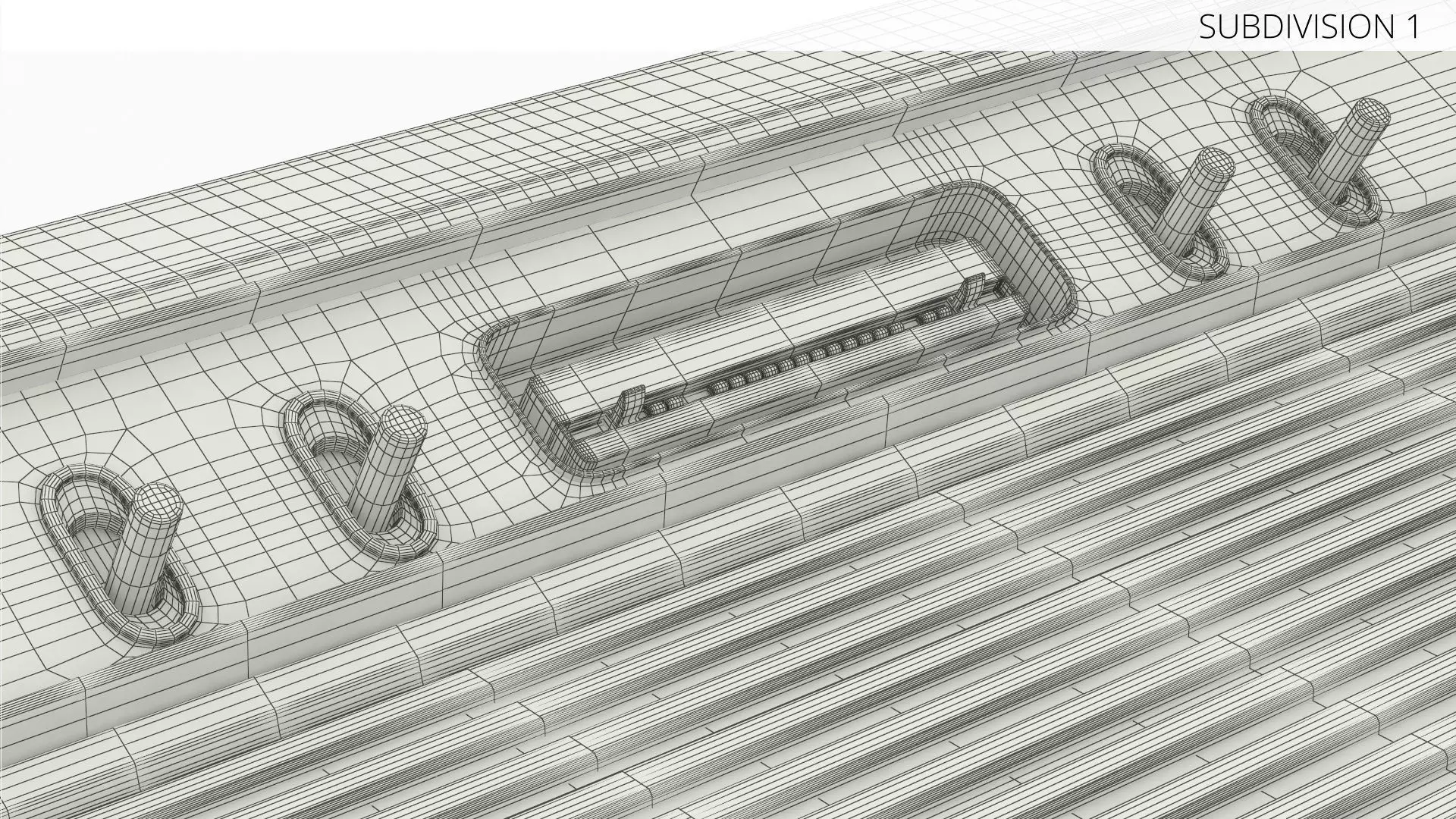Retro Game Console Atari 2600 3D model_7