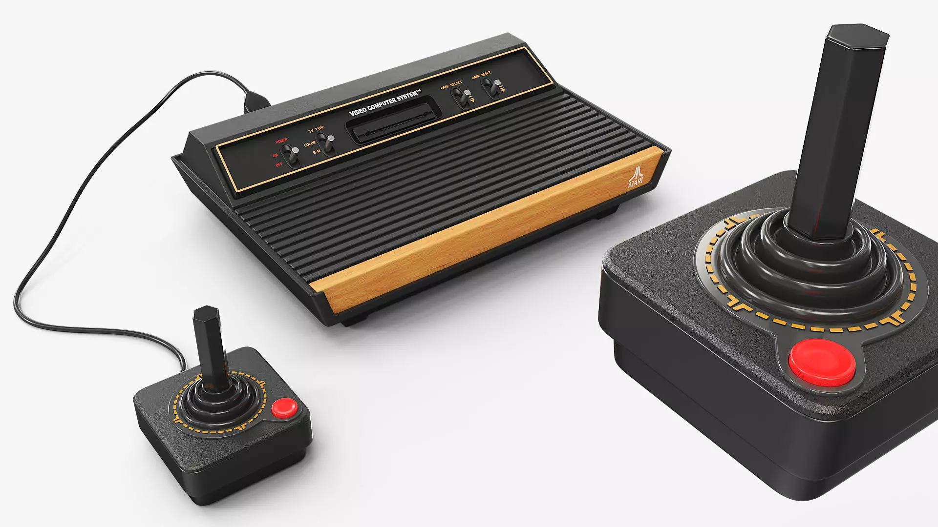 Retro Game Console Atari 2600 3D model_1