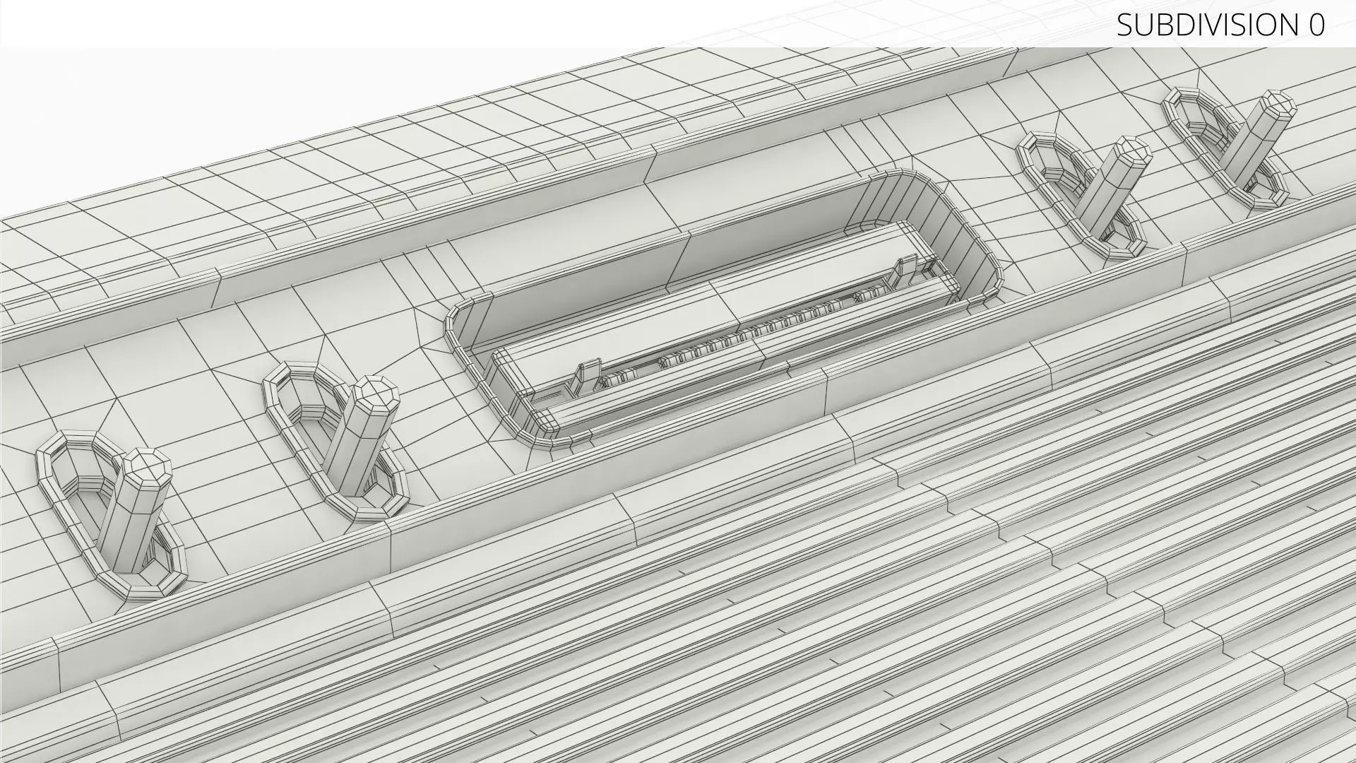 Retro Game Console Atari 2600 3D model_6