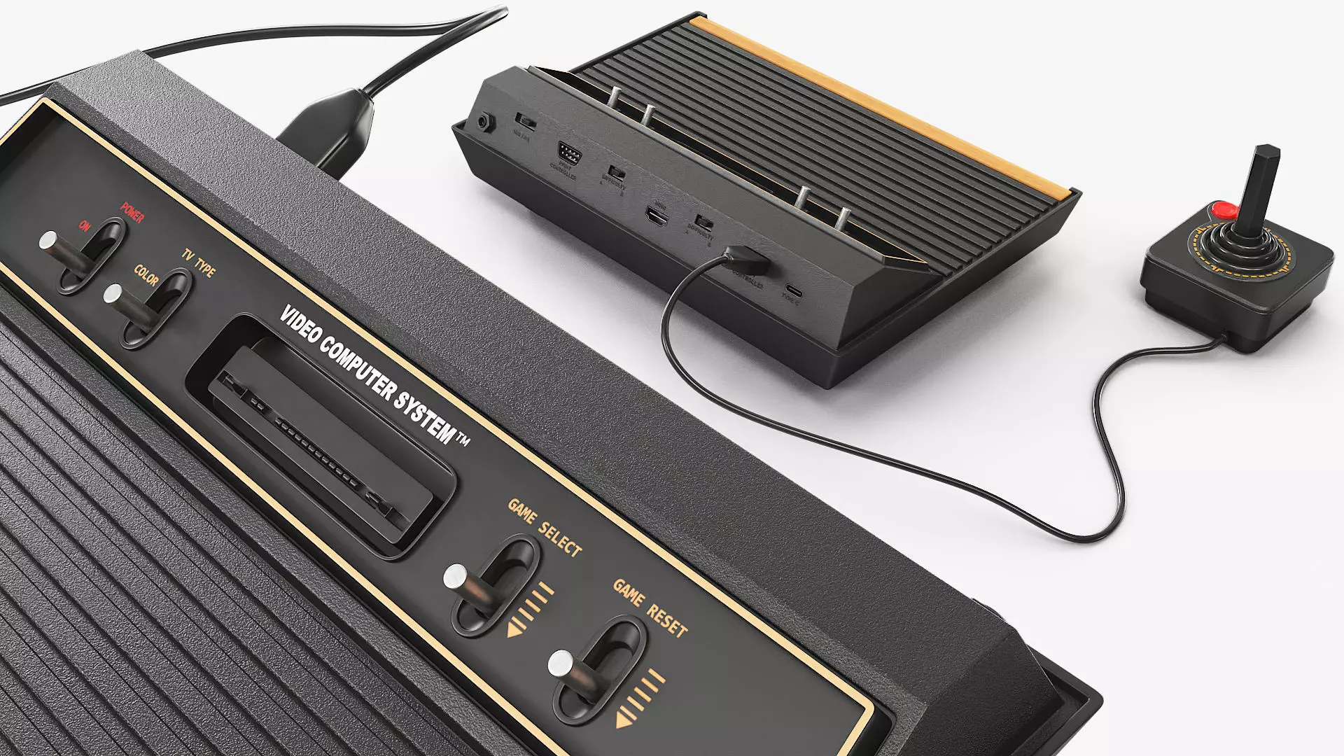 Retro Game Console Atari 2600 3D model_2