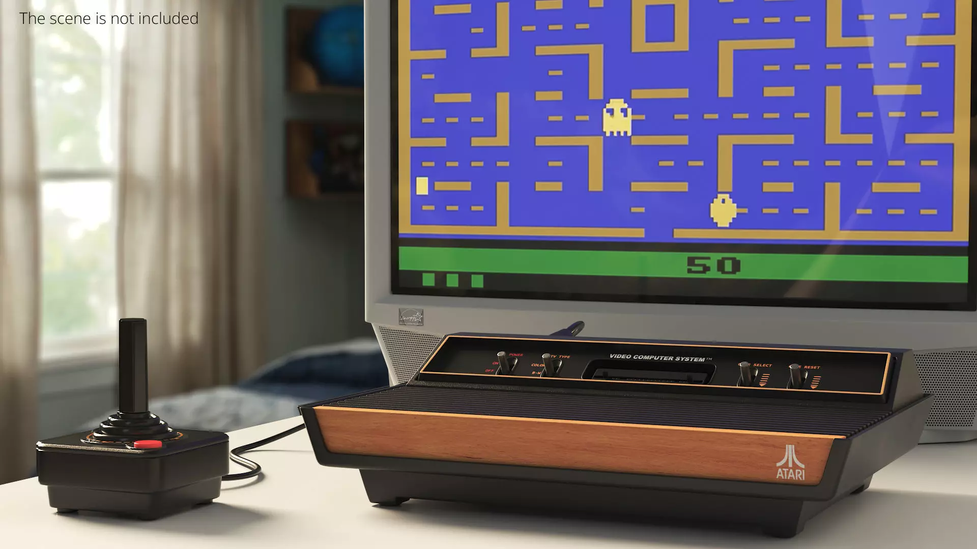 Retro Game Console Atari 2600 3D model_0