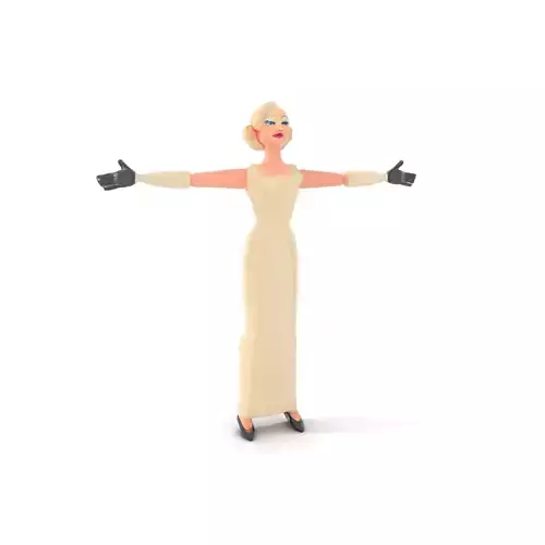 Glamorous Gold Dress model pack Low-poly 3D model Glamorous Gold Dress model pack Low-poly 3D model