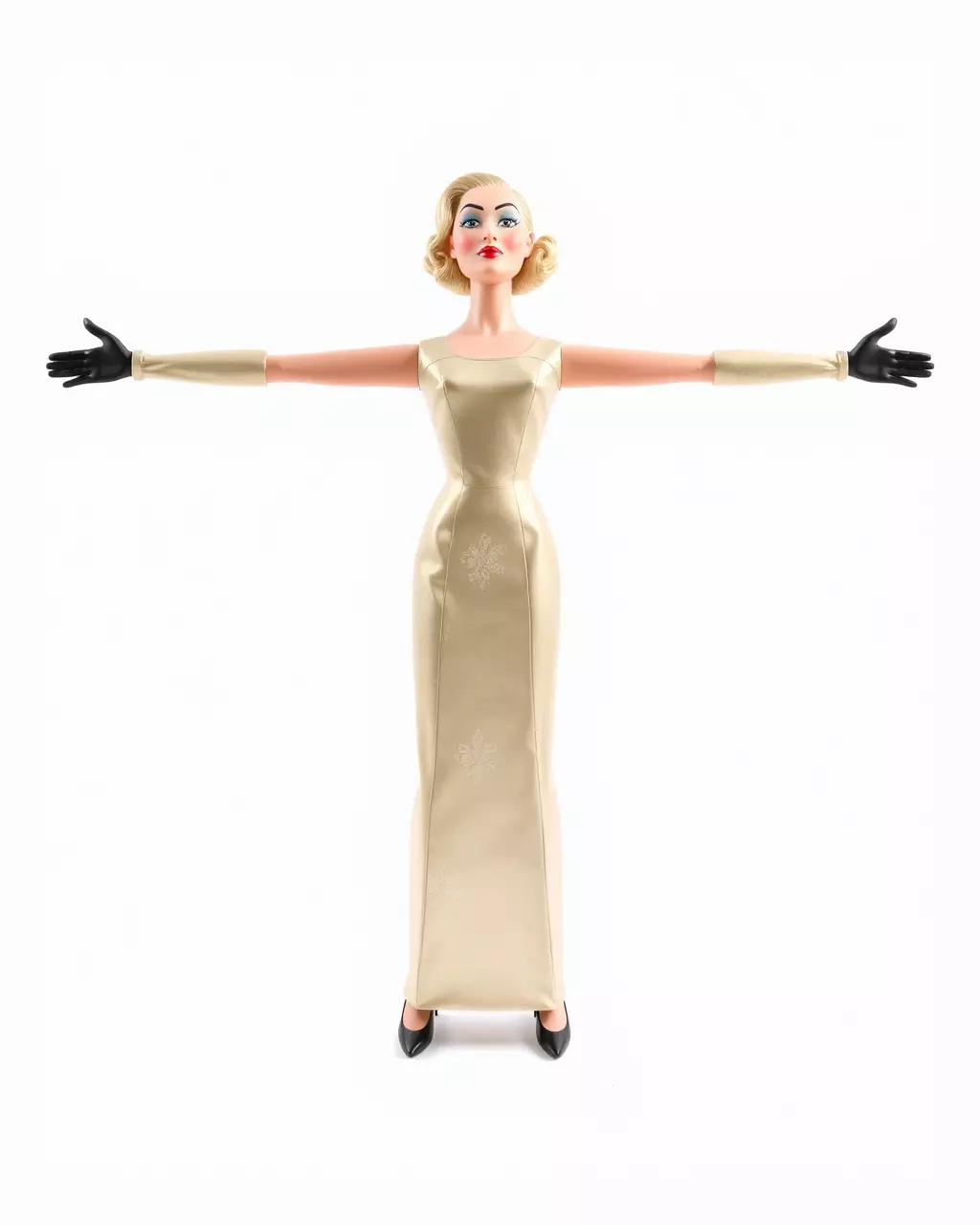 Glamorous Gold Dress model pack Low-poly 3D model_2