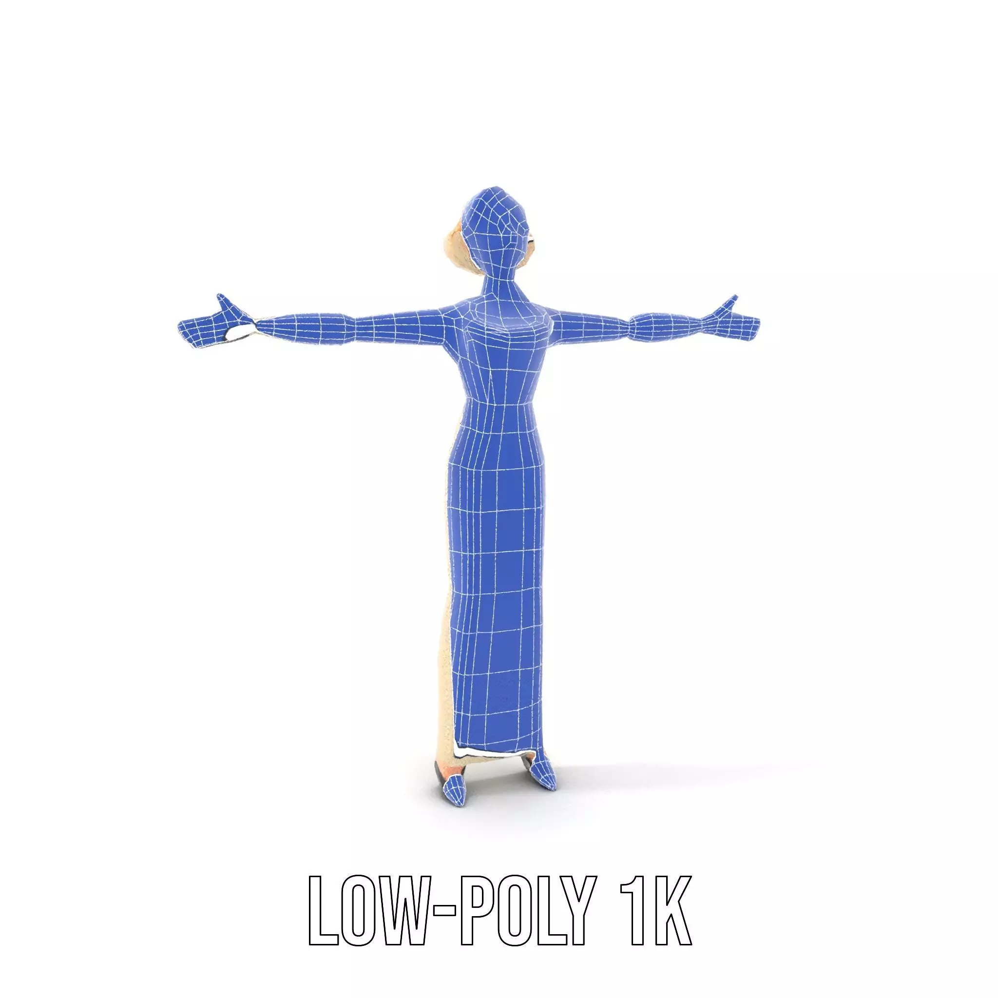 Glamorous Gold Dress model pack Low-poly 3D model_31