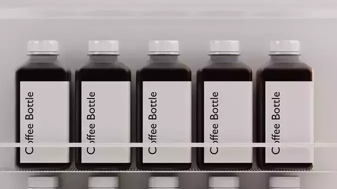 Coffee Bottles in Refrigerator