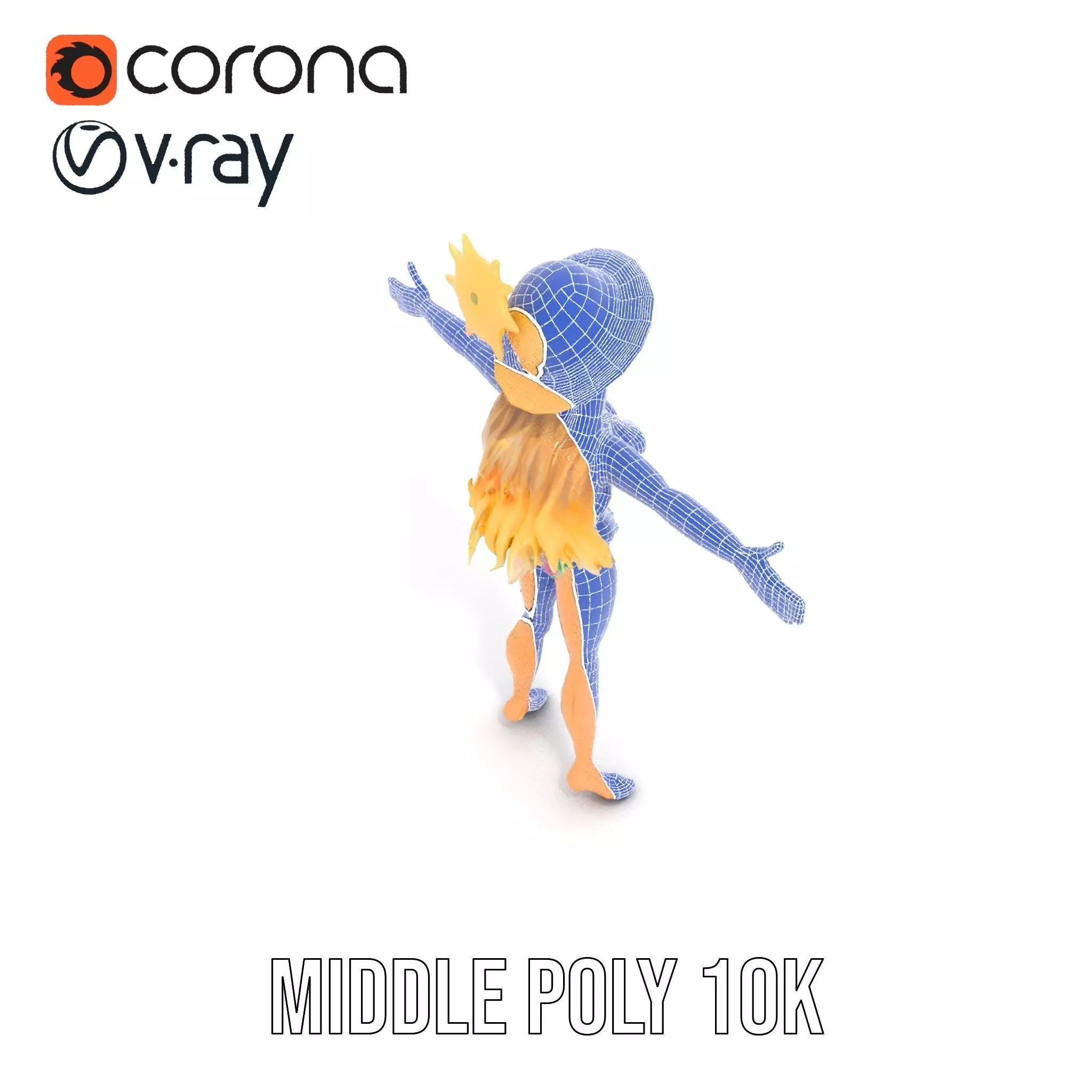 Floral Bikini Mannequin model pack Low-poly 3D model_19