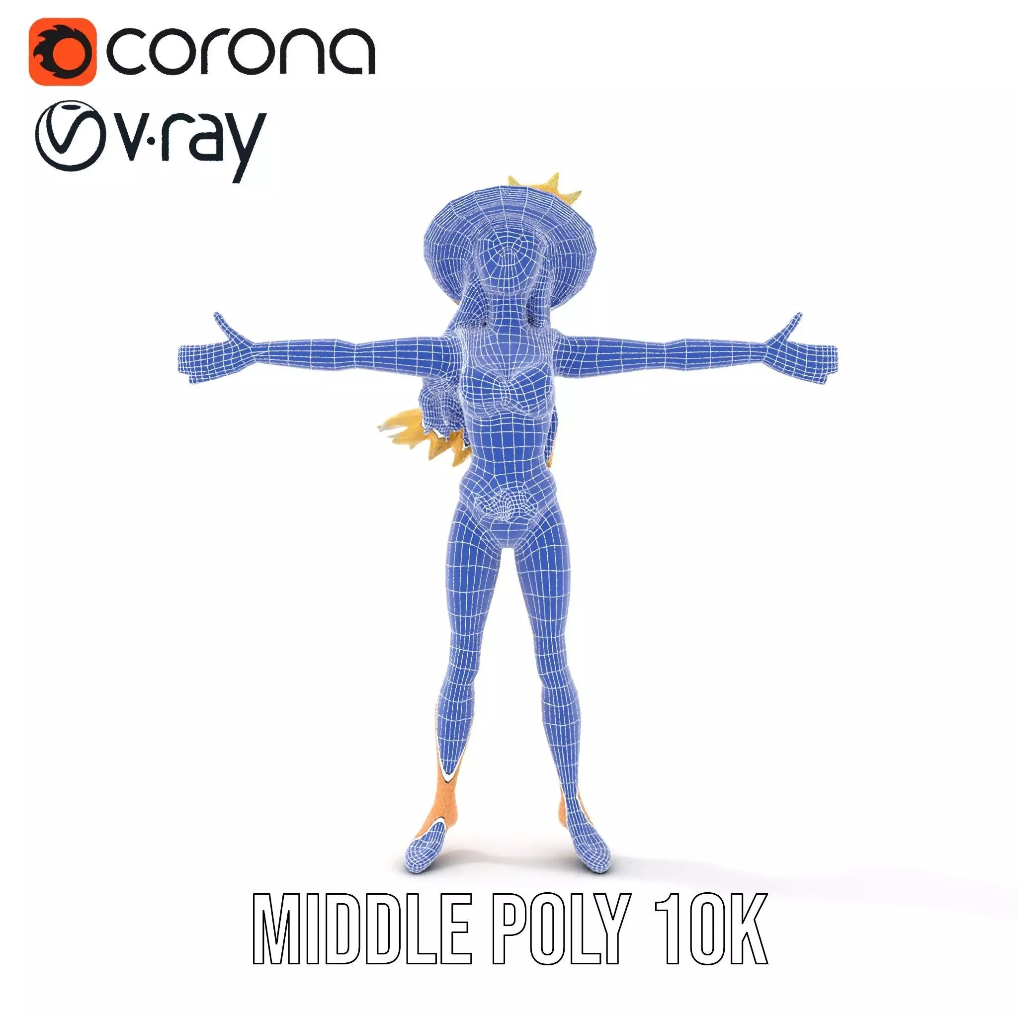 Floral Bikini Mannequin model pack Low-poly 3D model_24