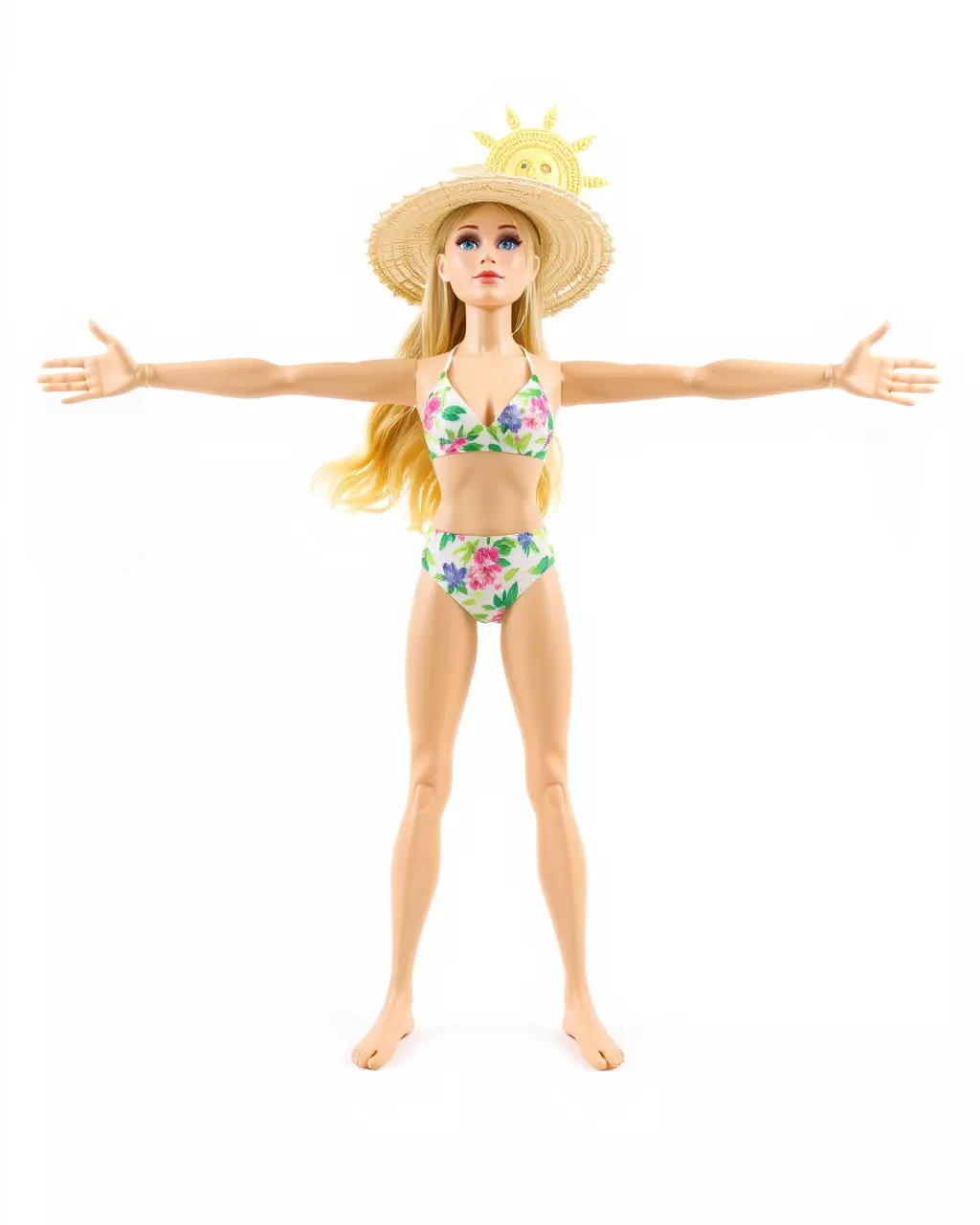 Floral Bikini Mannequin model pack Low-poly 3D model_2