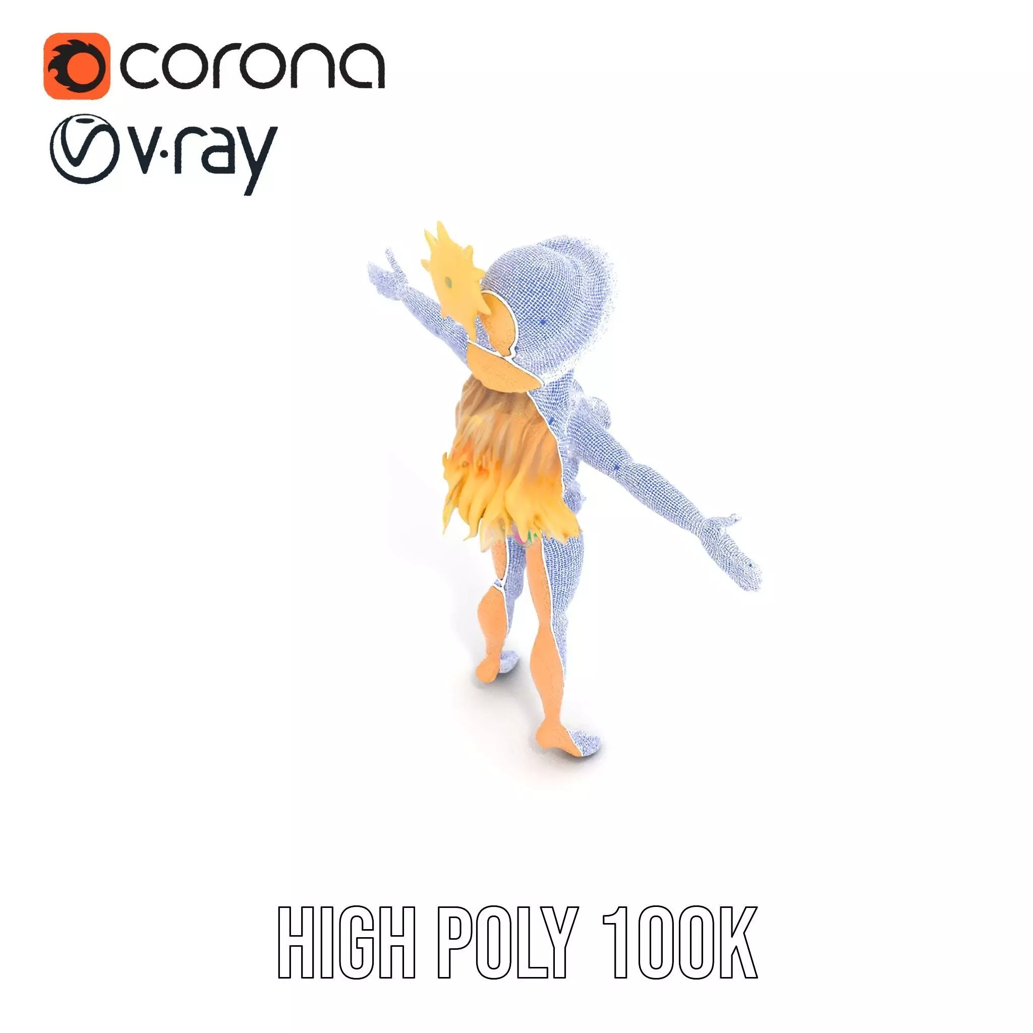 Floral Bikini Mannequin model pack Low-poly 3D model_33