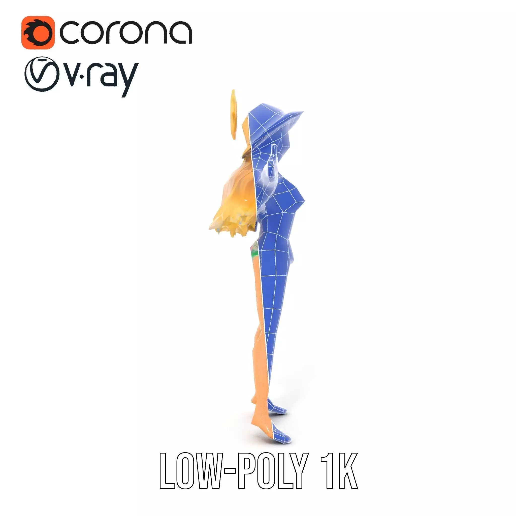 Floral Bikini Mannequin model pack Low-poly 3D model_30