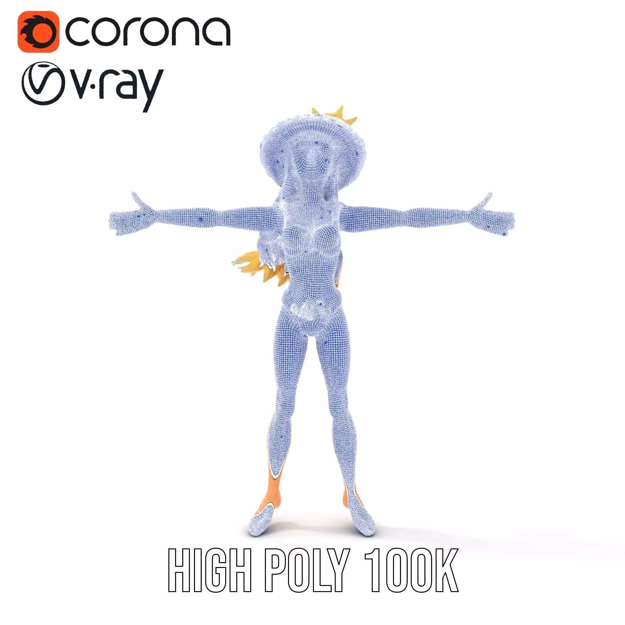 Floral Bikini Mannequin model pack Low-poly 3D model_31