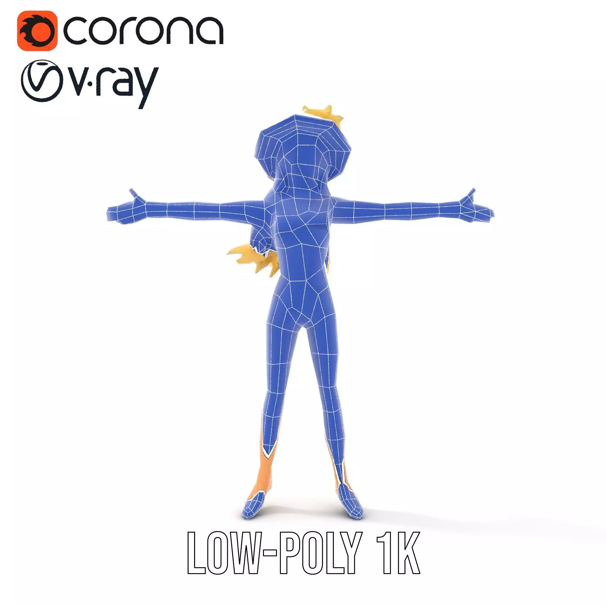 Floral Bikini Mannequin model pack Low-poly 3D model_14