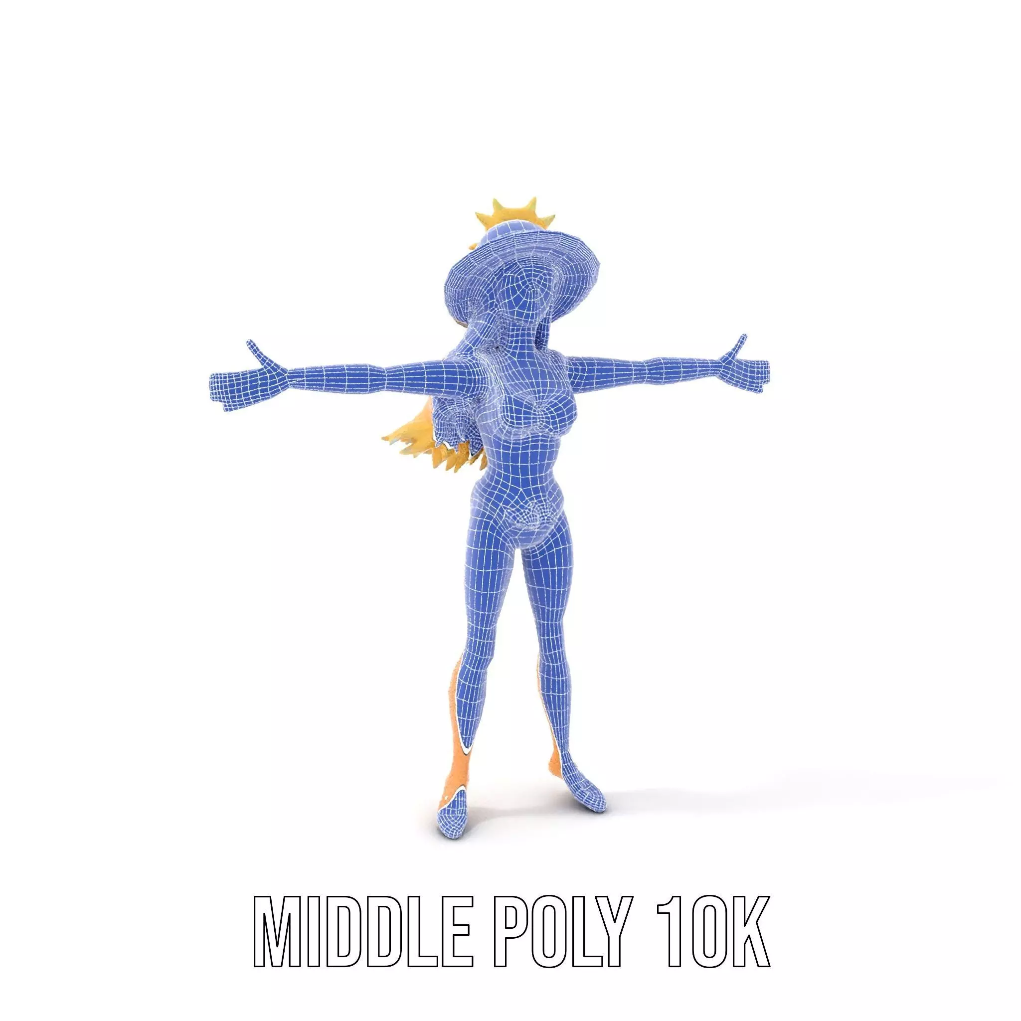 Floral Bikini Mannequin model pack Low-poly 3D model_29