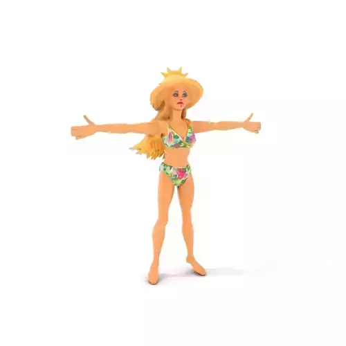 Floral Bikini Mannequin model pack Low-poly 3D model Floral Bikini Mannequin model pack Low-poly 3D model