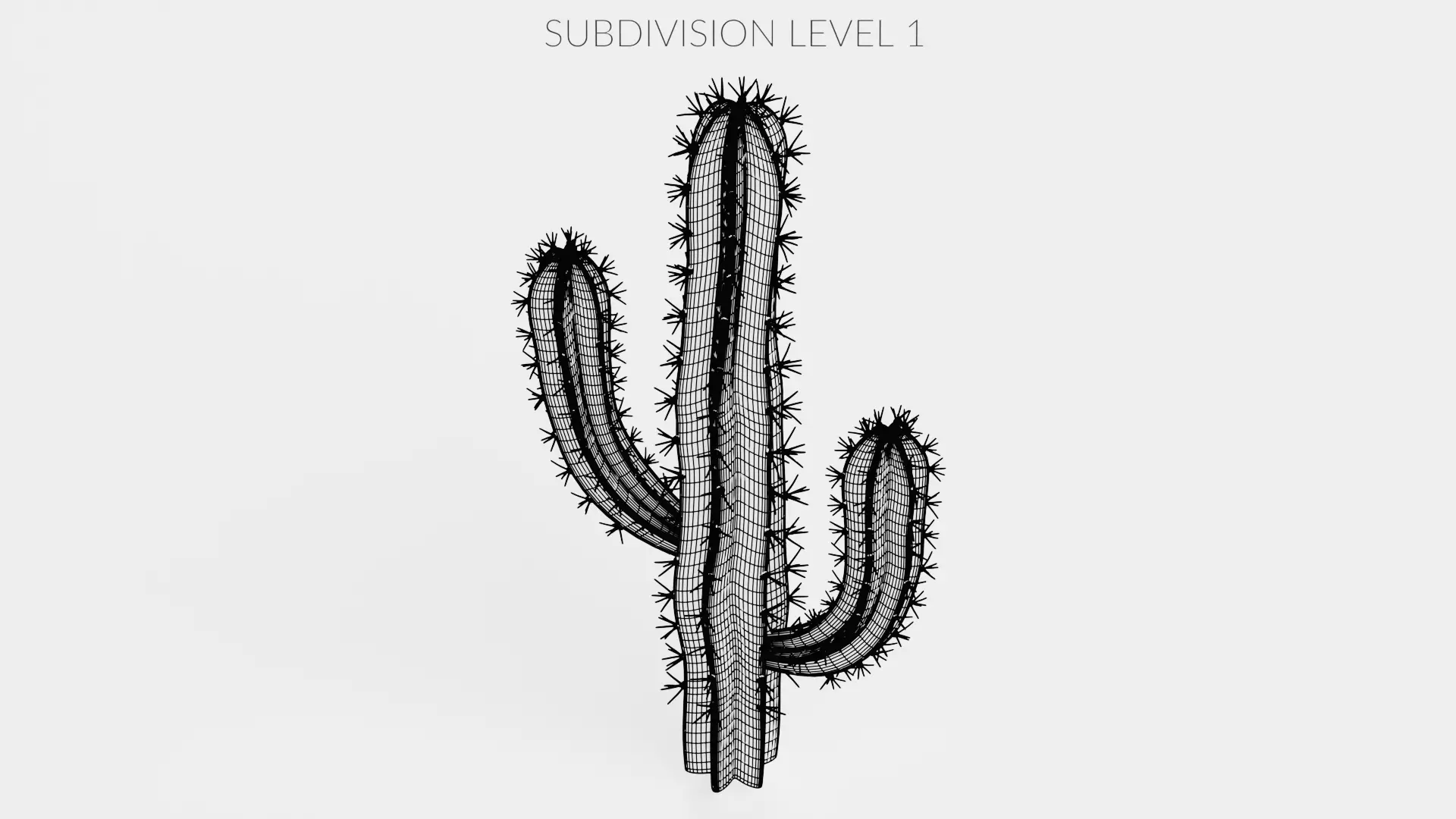 Saguaro Cactus Low-poly 3D model_10