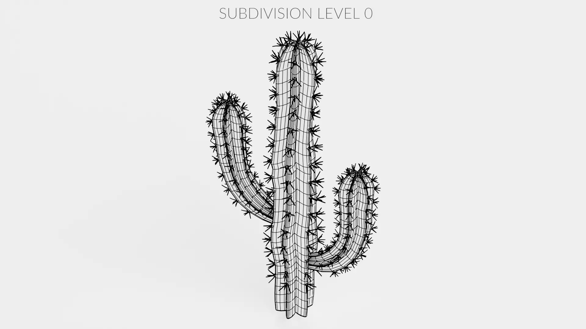 Saguaro Cactus Low-poly 3D model_9