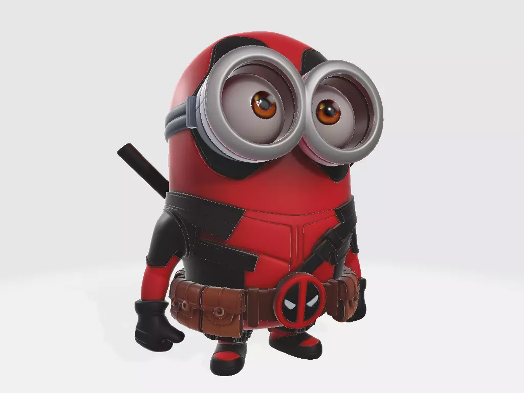 Minions Marvel Deadpool 3D print model_0