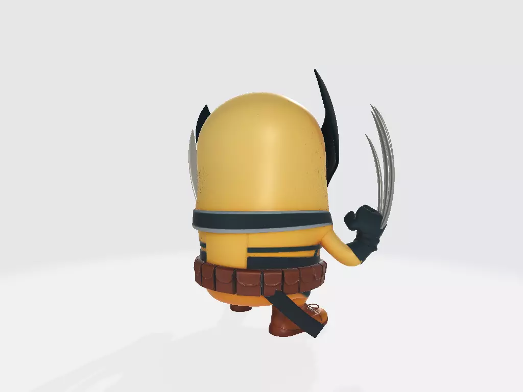 Minions Marvel Wolverine 3D print model_3