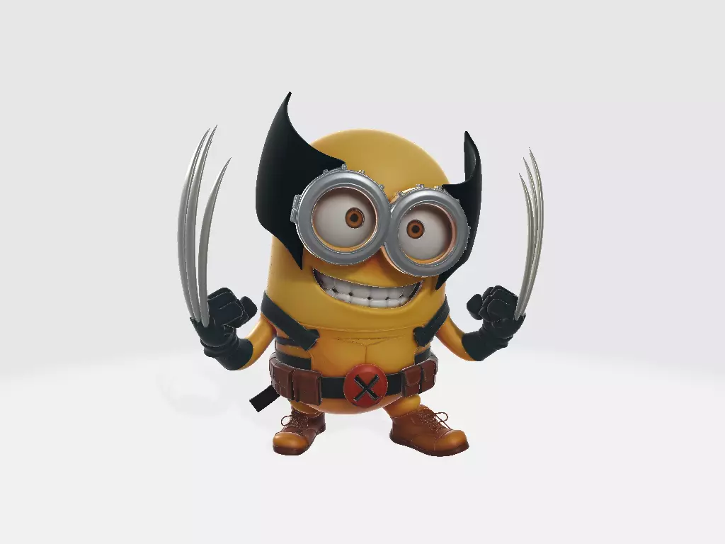 Minions Marvel Wolverine 3D print model_0