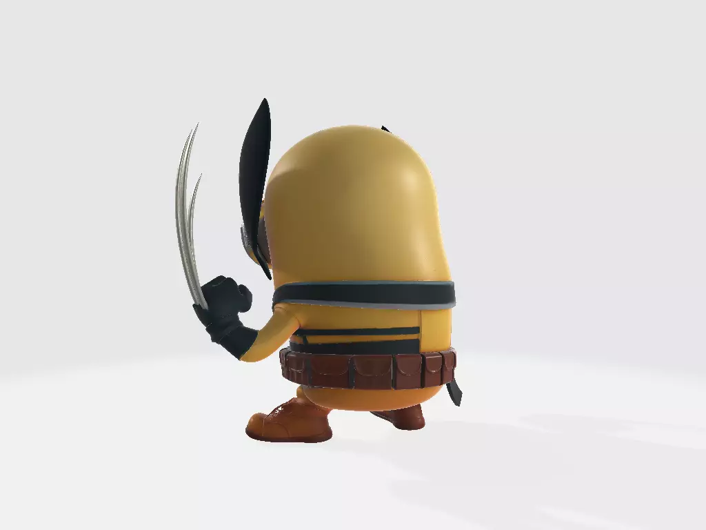 Minions Marvel Wolverine 3D print model_2