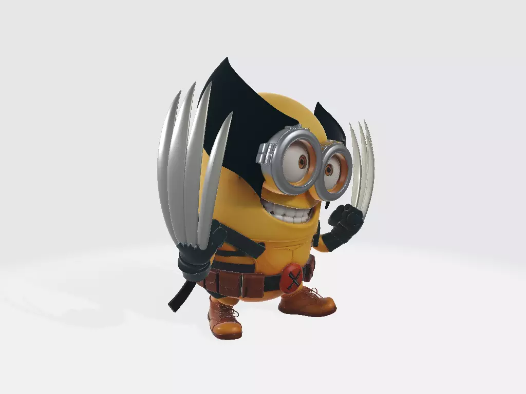 Minions Marvel Wolverine 3D print model_4