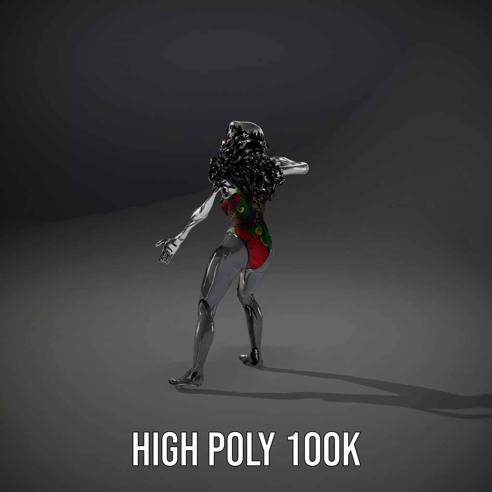 Colorful Swimsuit Character model pack Low-poly 3D model_8