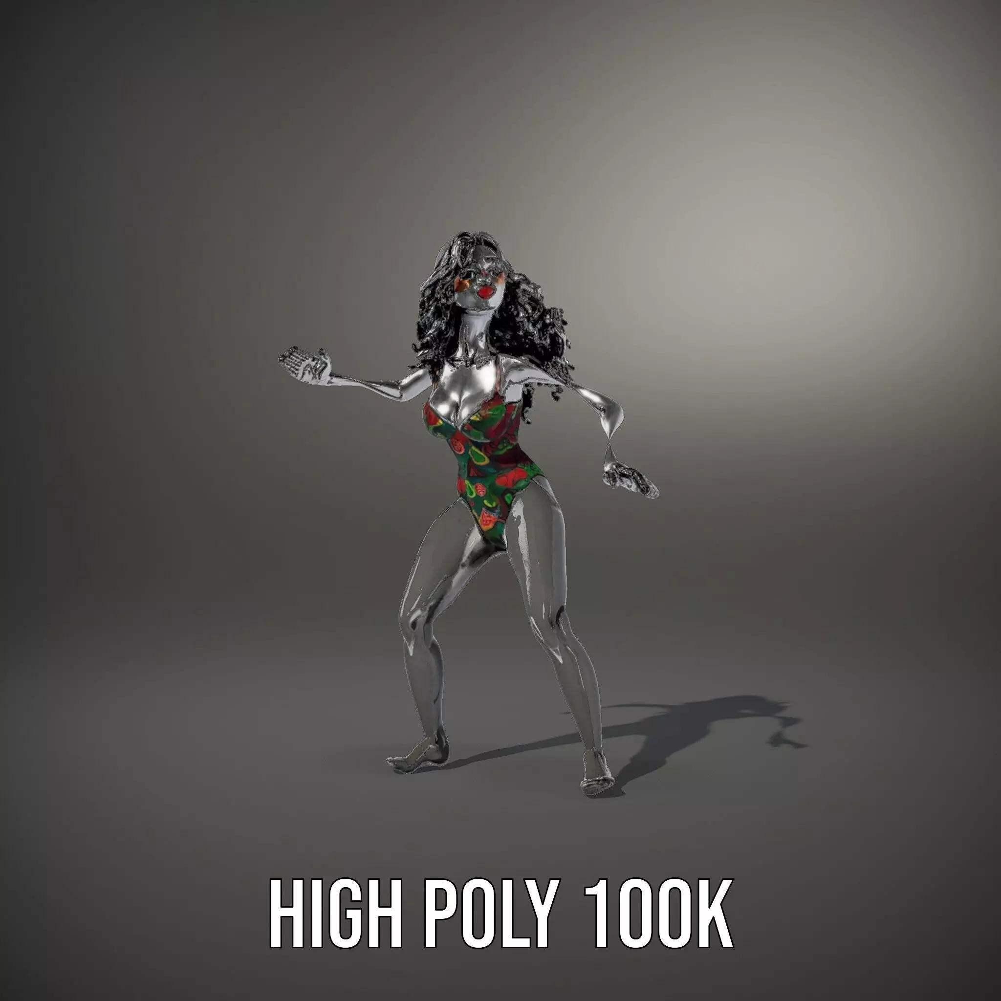 Colorful Swimsuit Character model pack Low-poly 3D model_10