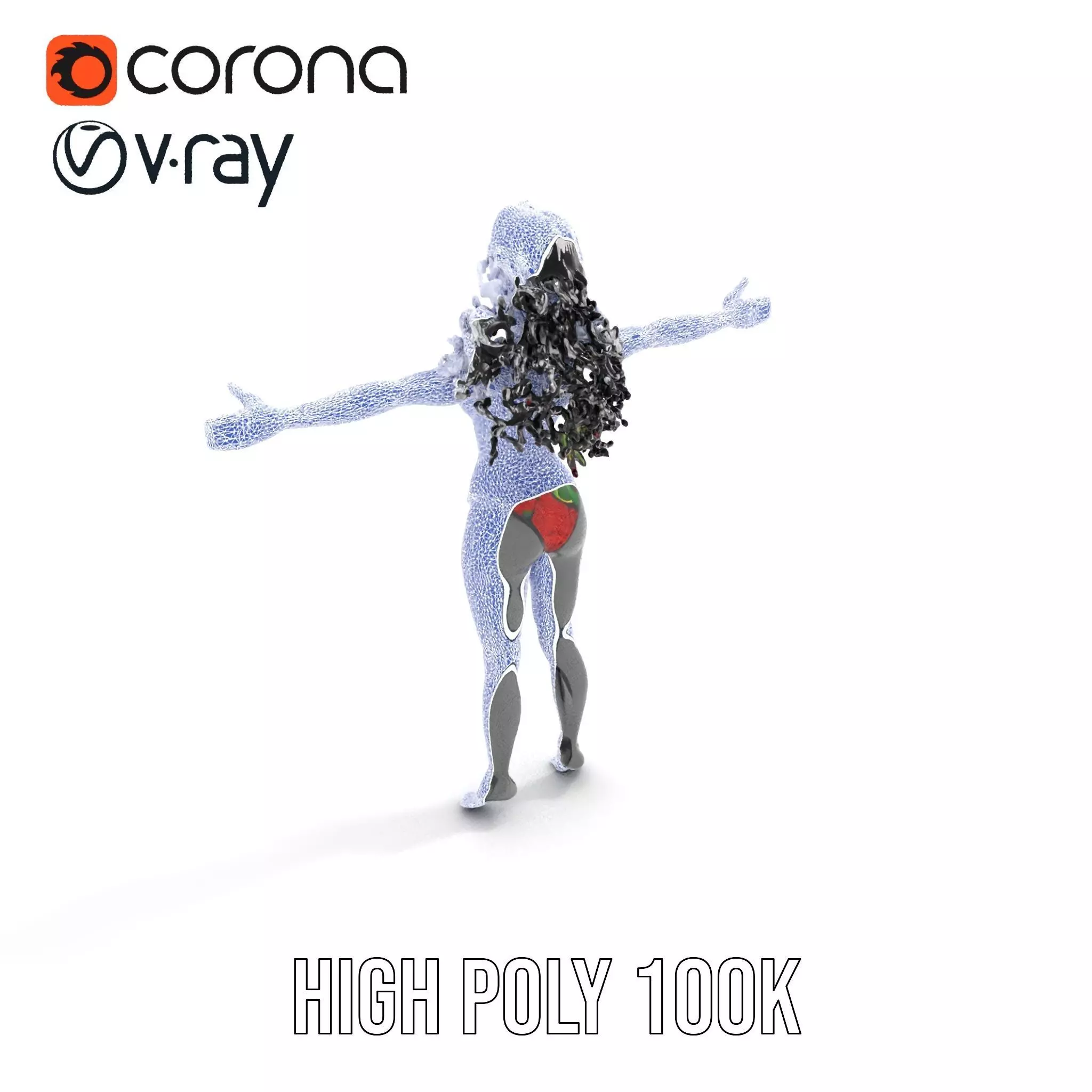 Colorful Swimsuit Character model pack Low-poly 3D model_20