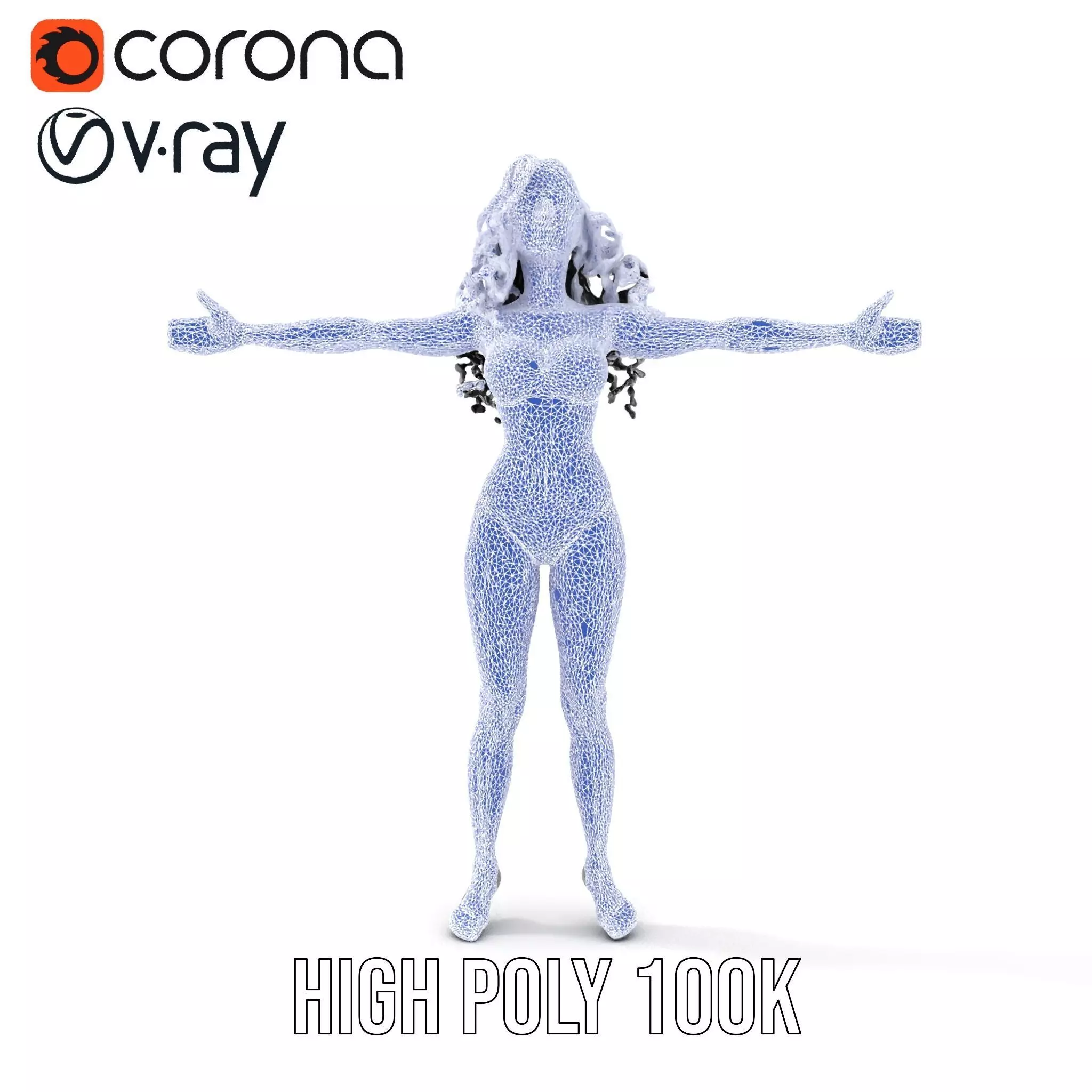 Colorful Swimsuit Character model pack Low-poly 3D model_23