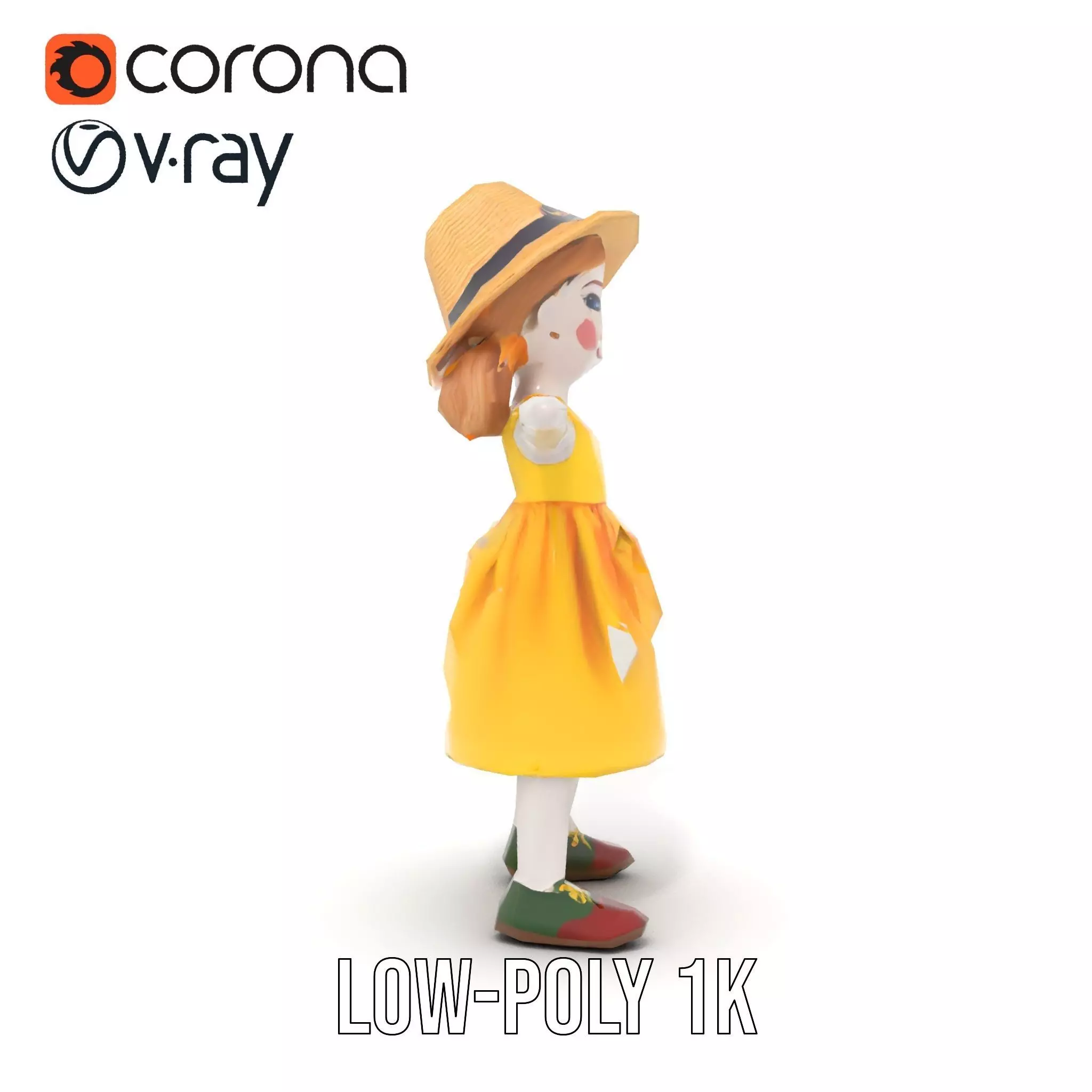 Sunny Doll Dress model pack Low-poly 3D model_22