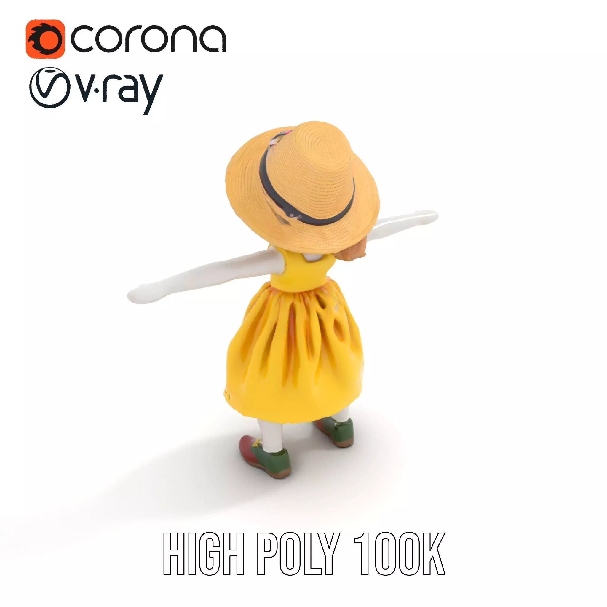 Sunny Doll Dress model pack Low-poly 3D model_15