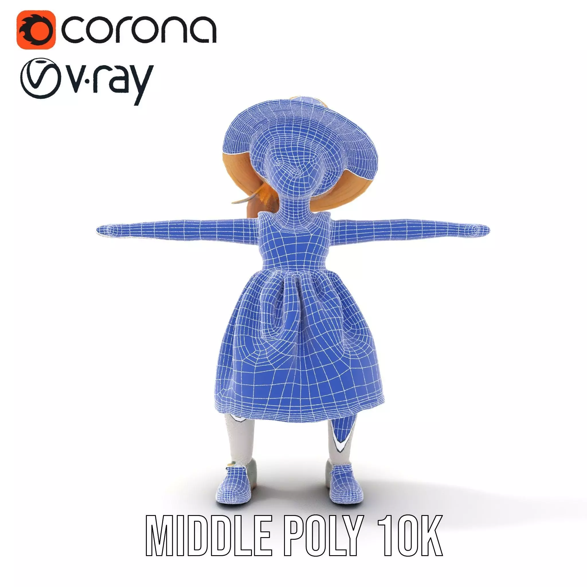 Sunny Doll Dress model pack Low-poly 3D model_24