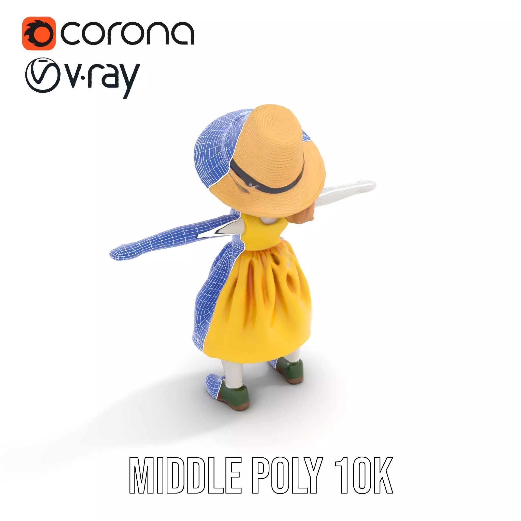 Sunny Doll Dress model pack Low-poly 3D model_13