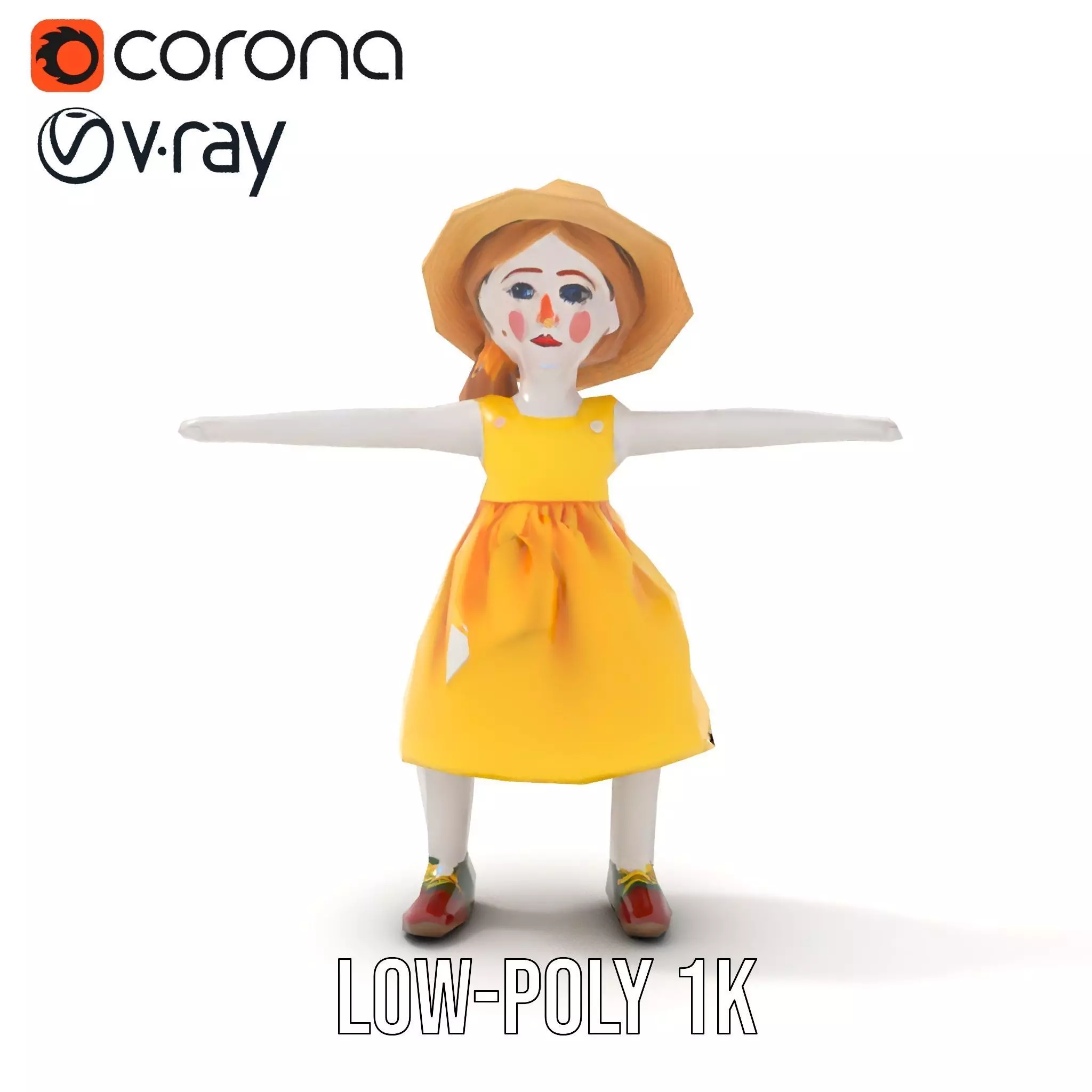 Sunny Doll Dress model pack Low-poly 3D model_31