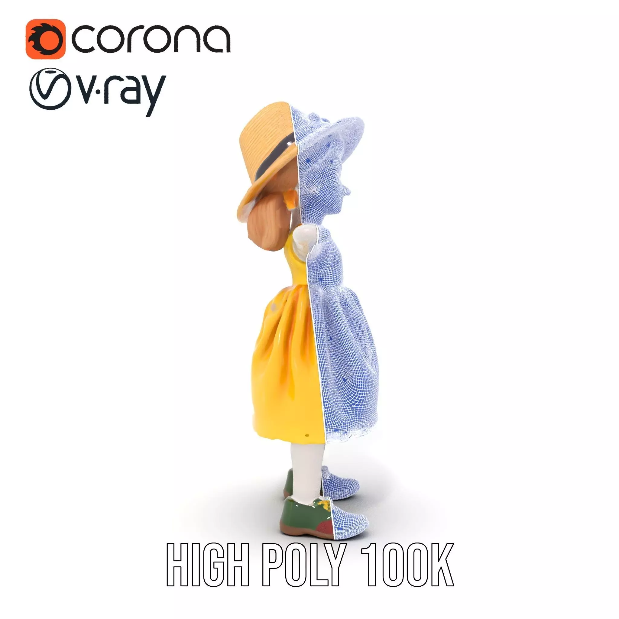 Sunny Doll Dress model pack Low-poly 3D model_33