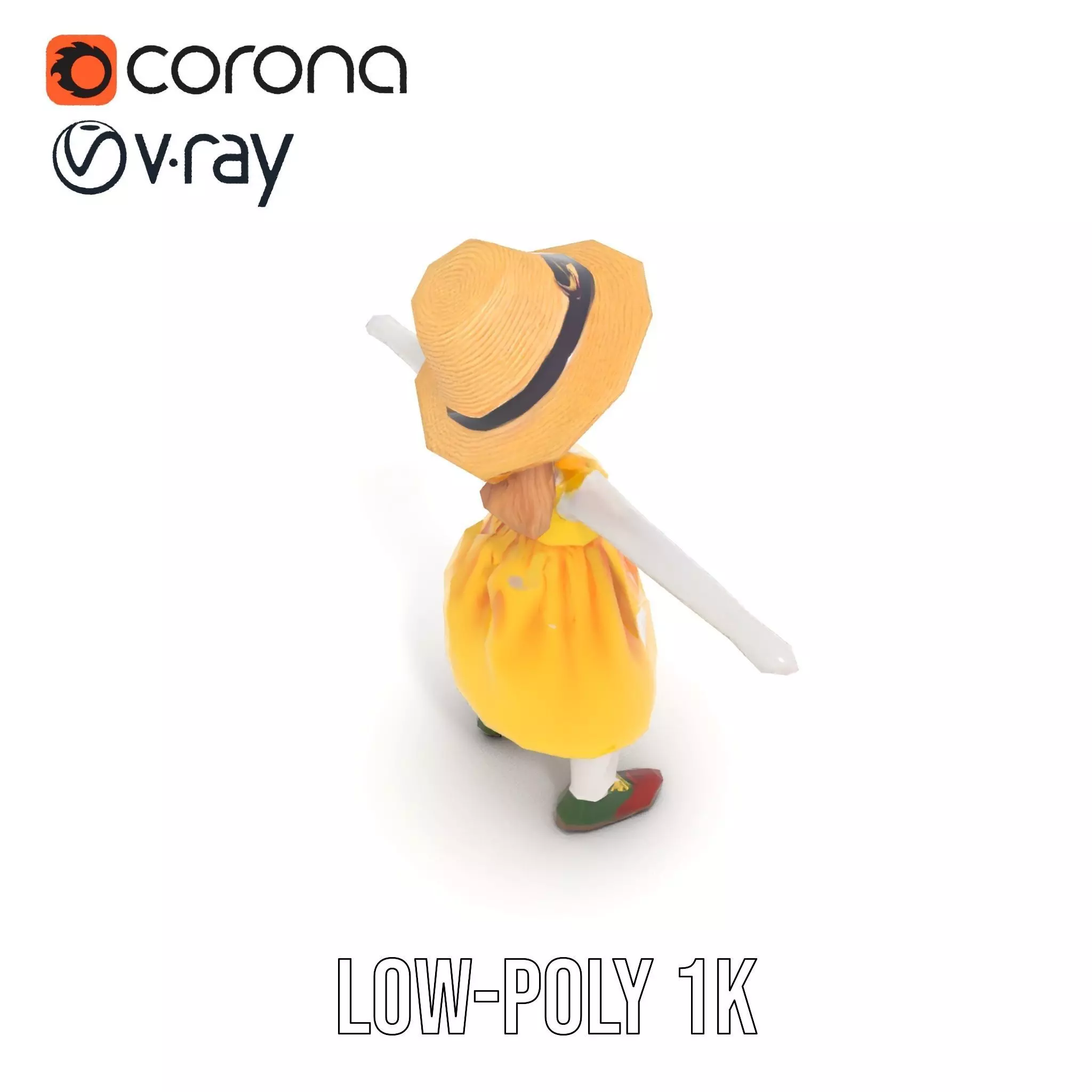 Sunny Doll Dress model pack Low-poly 3D model_12