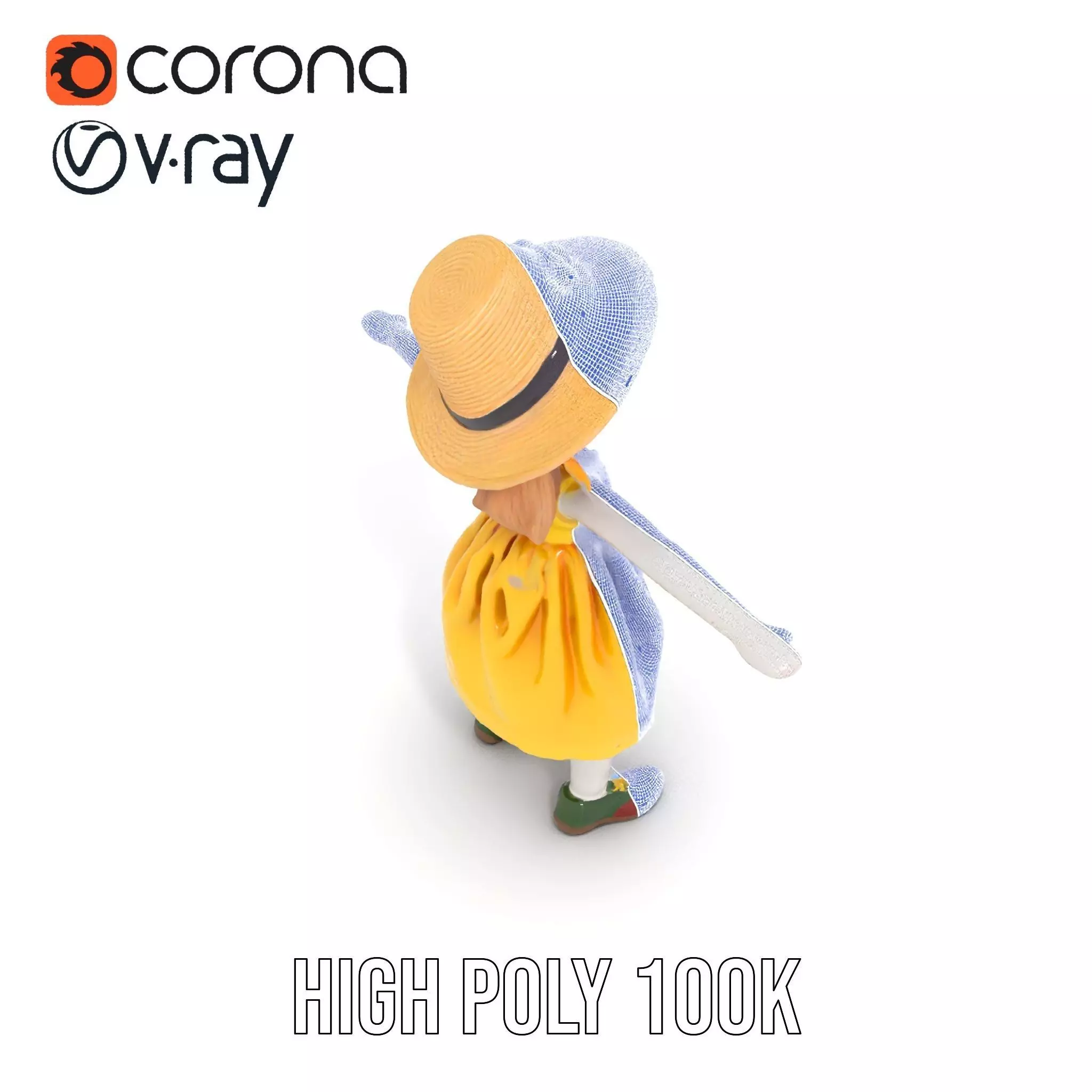Sunny Doll Dress model pack Low-poly 3D model_29
