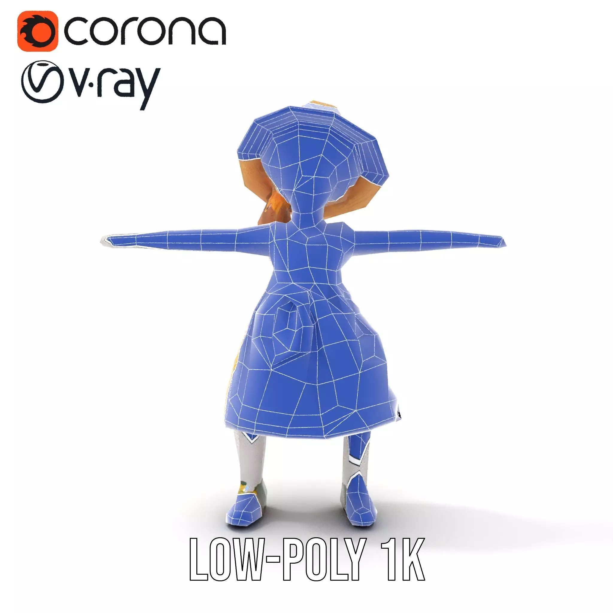 Sunny Doll Dress model pack Low-poly 3D model_19